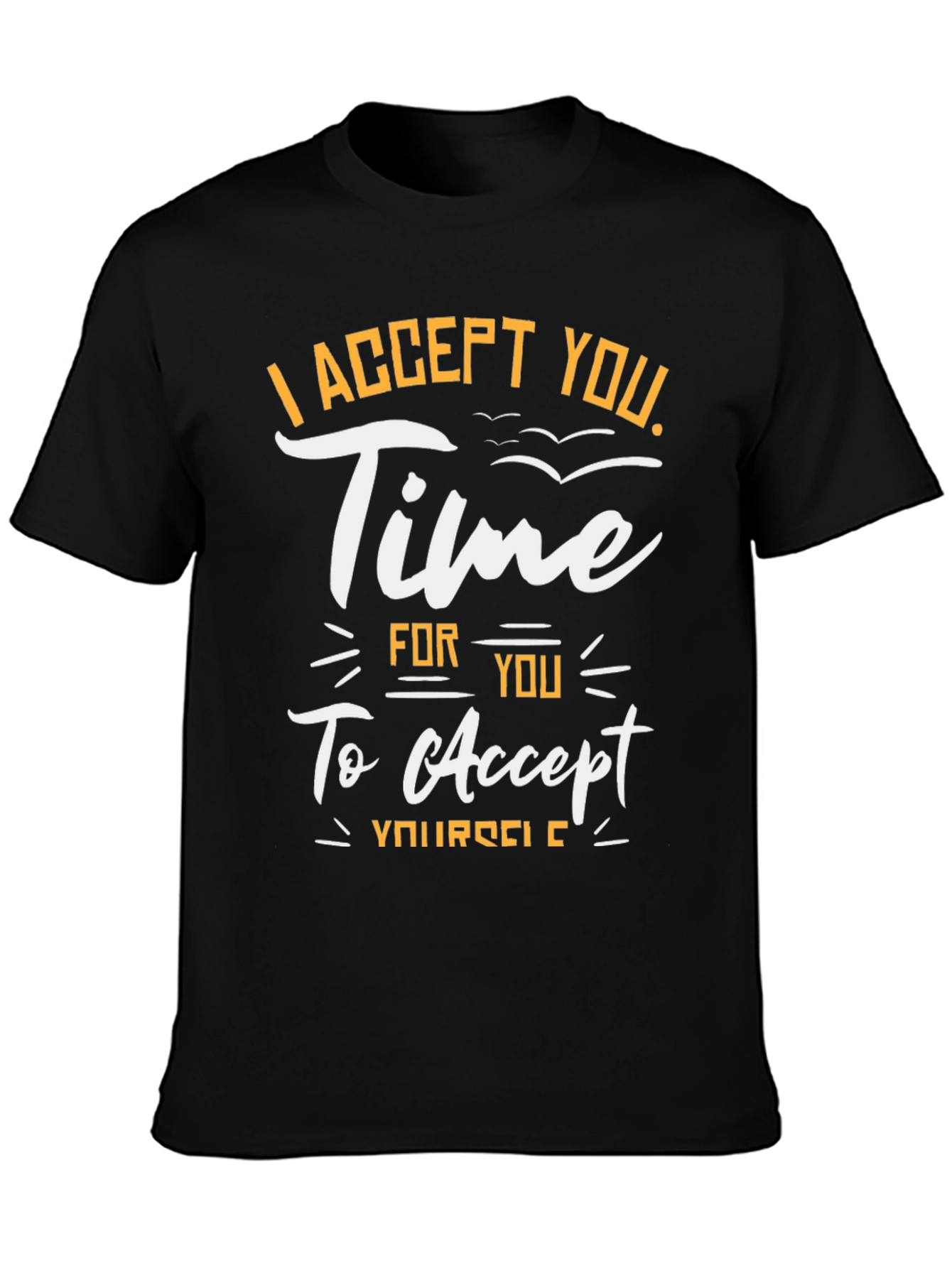 Black I Accept You Graphic Tee - Black view 3