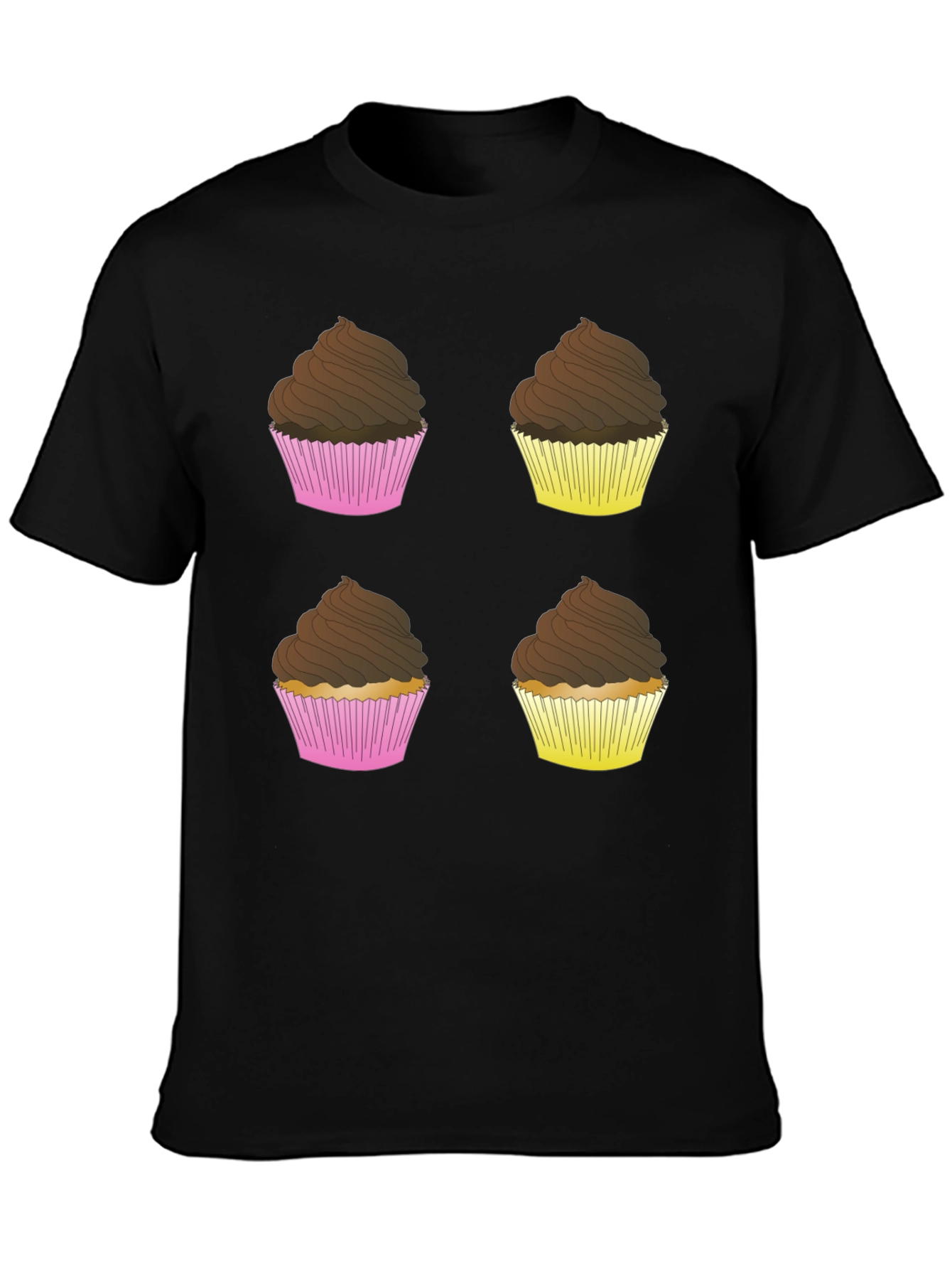 Black Cupcake T-Shirt - Sweet Design view 3
