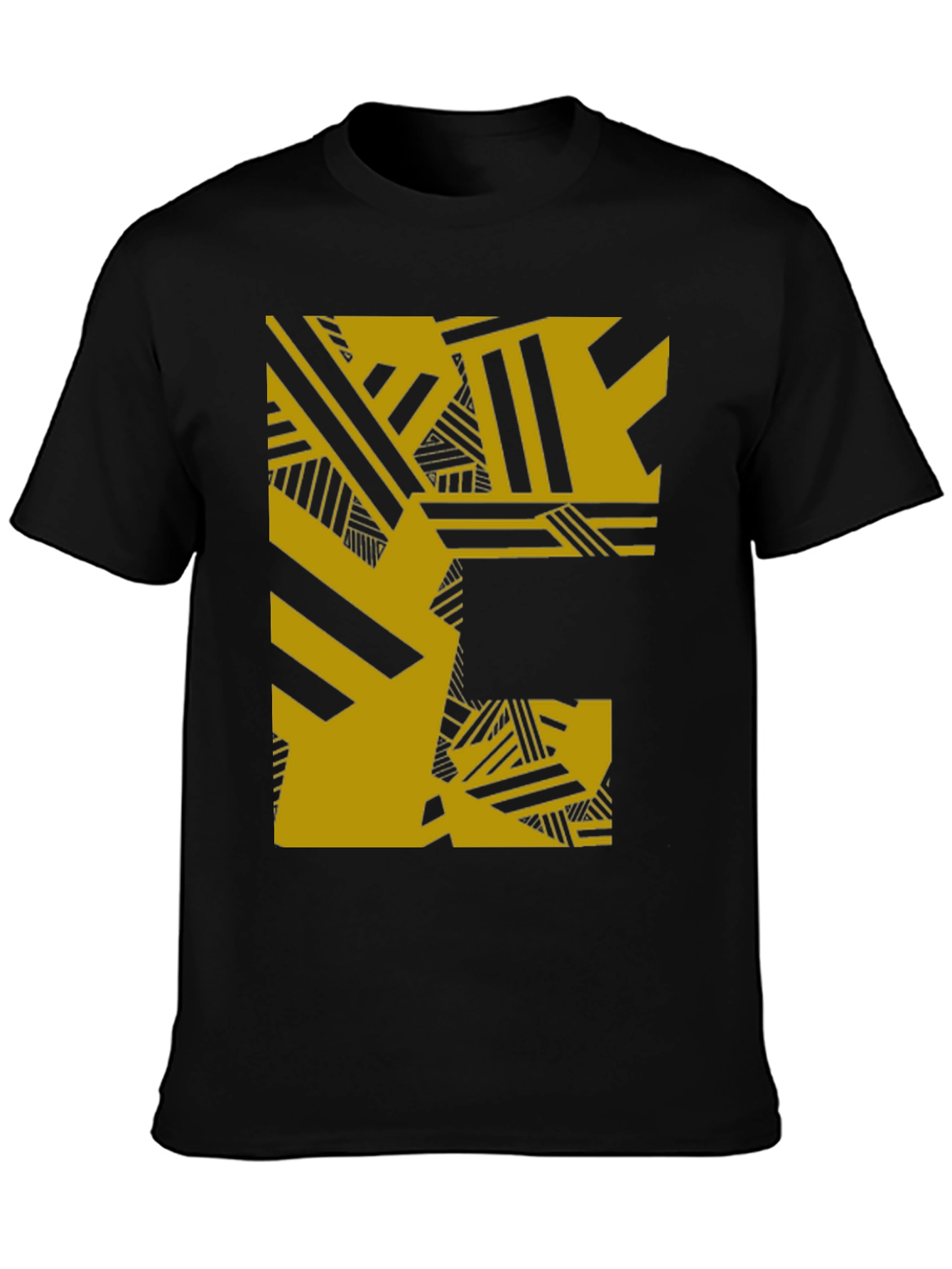 Black Abstract Graphic Tee - Black view 3