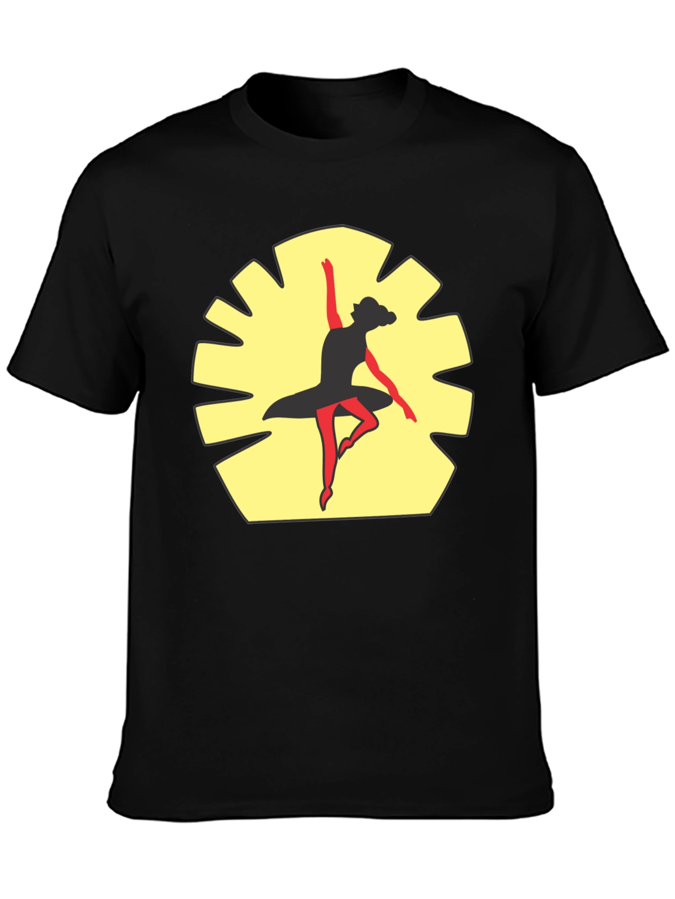 Black Ballerina Dance Graphic Tee - Stylish Comfort view 3