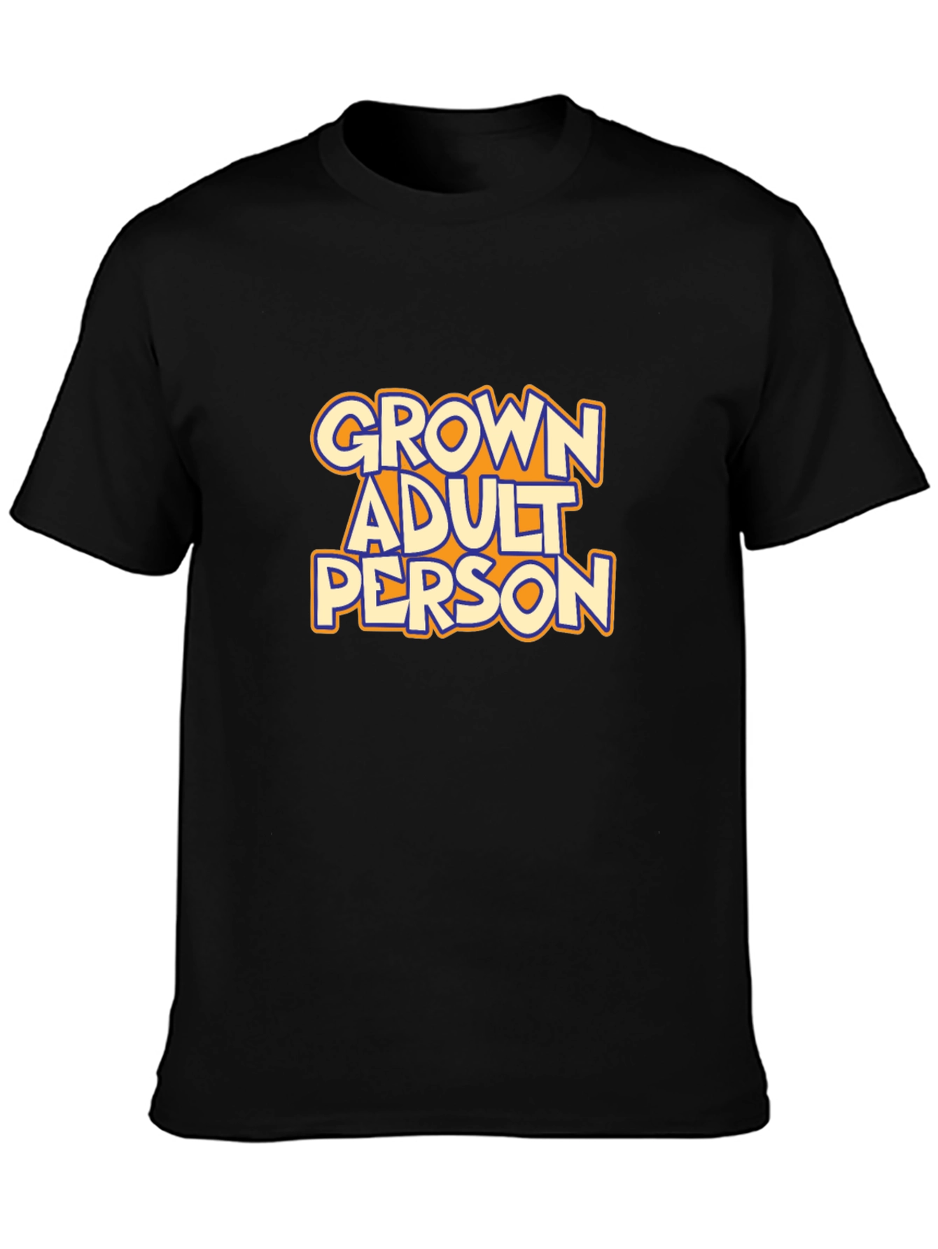 Black Grown Adult Person Graphic T-Shirt view 3