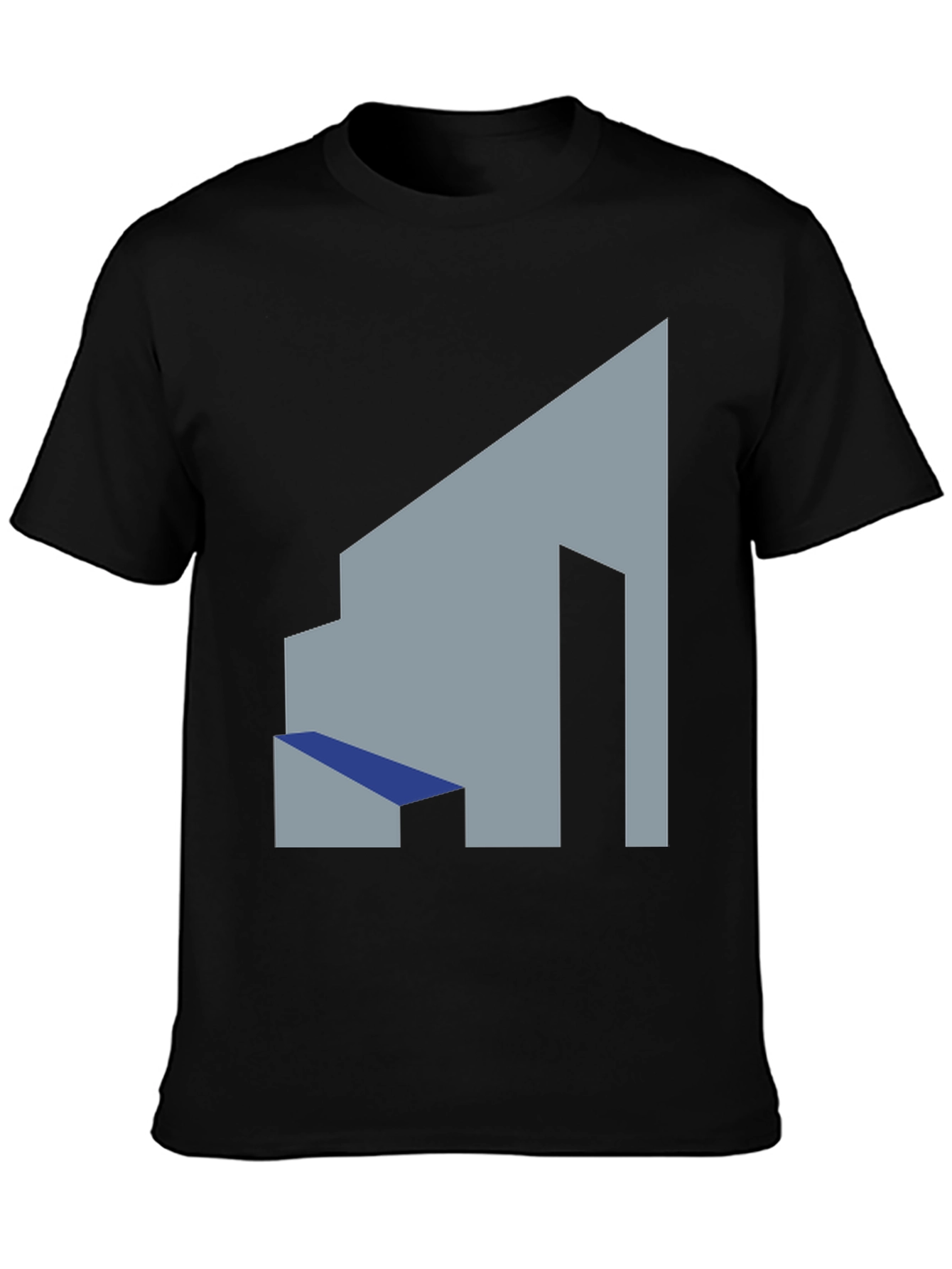 Black Abstract Building Graphic Tee - Modern Style view 3