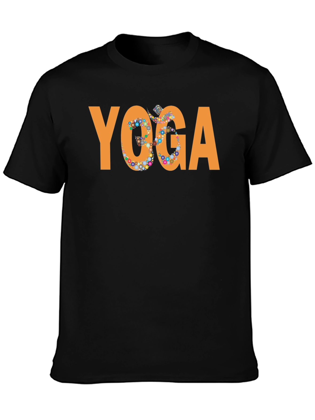 Black Yoga Graphic Tee - Meditative Comfort view 3