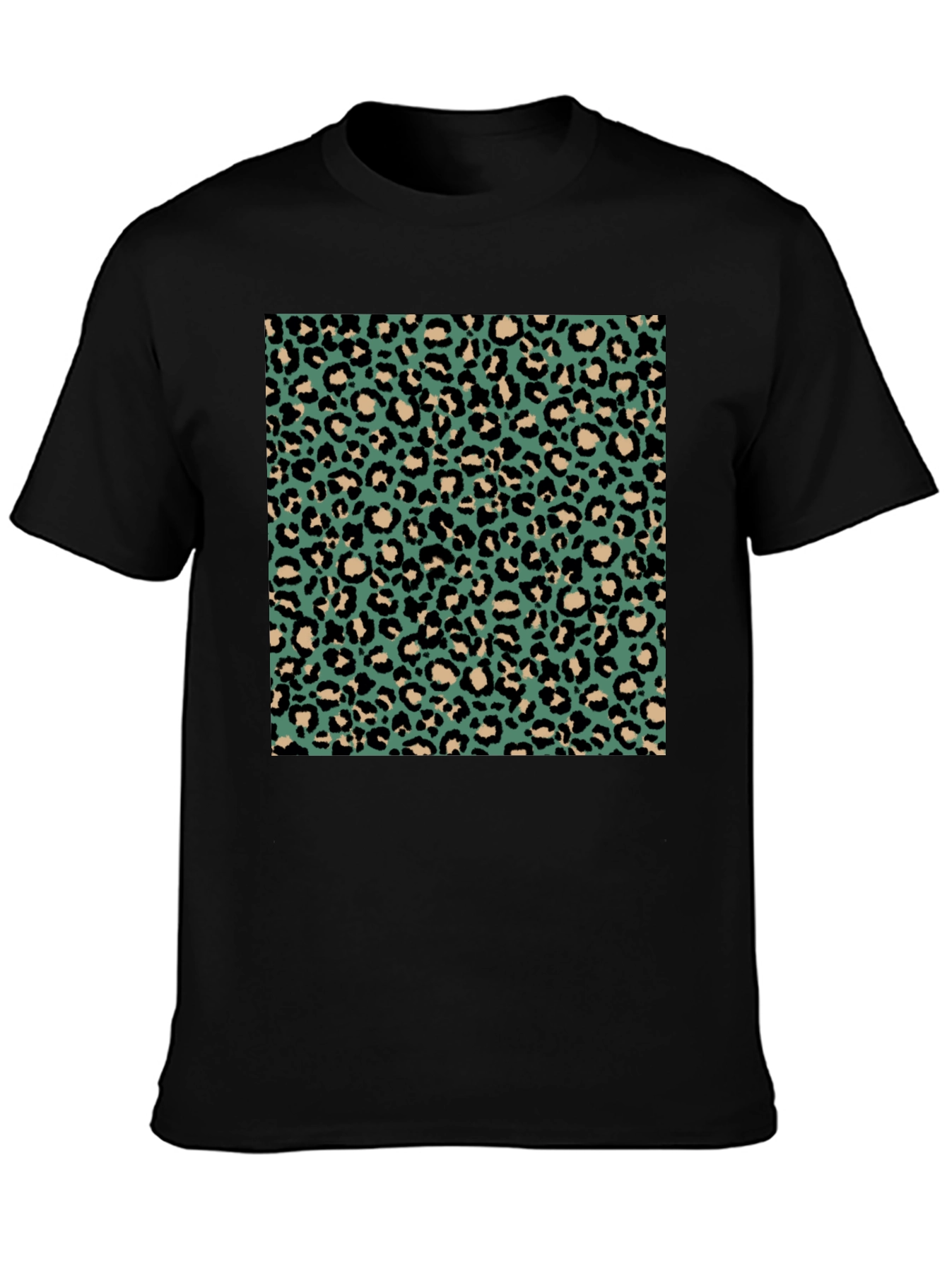 Black Leopard Print Tee - Modern Style view 3