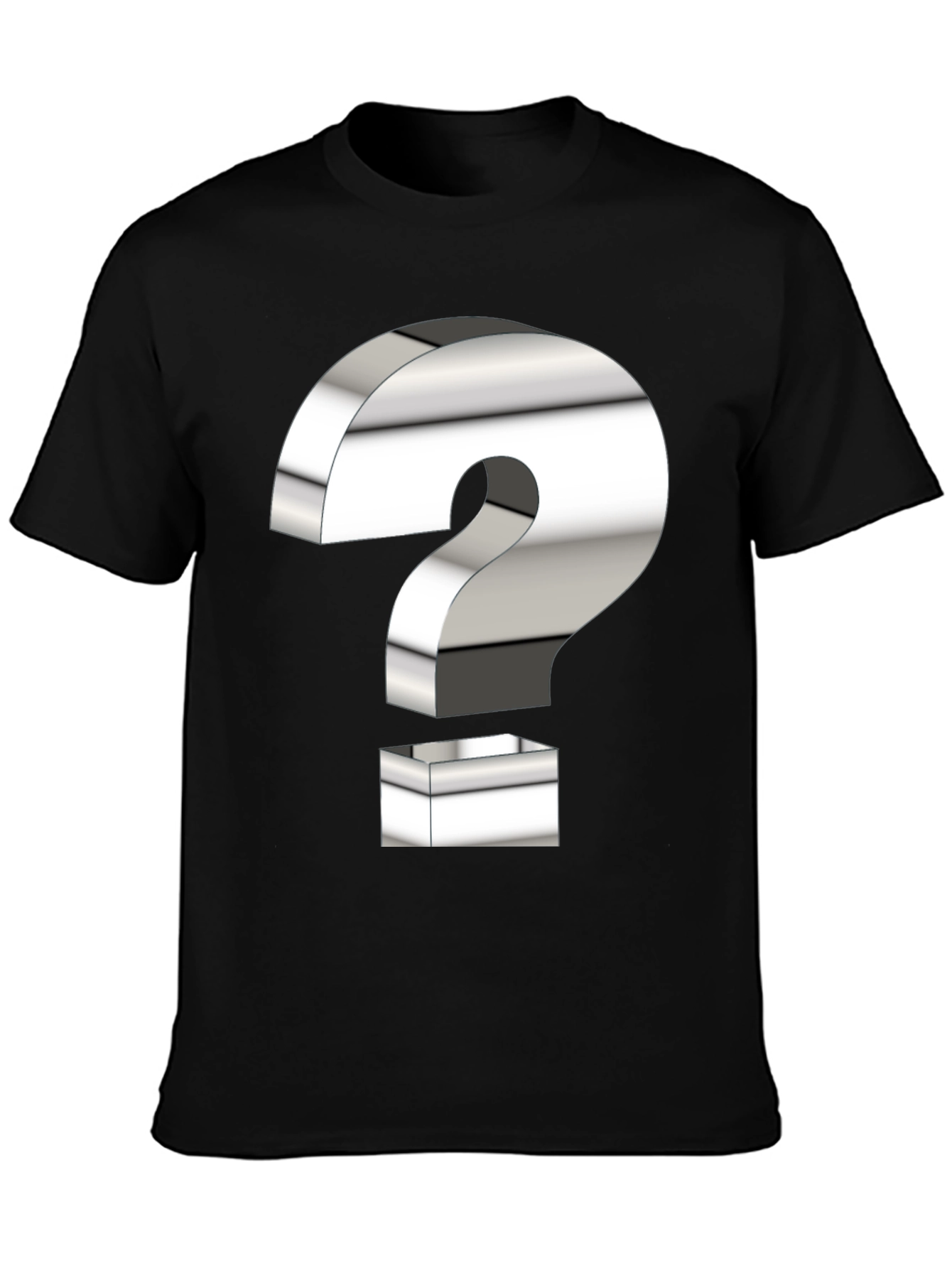 Black Question Mark Graphic T-Shirt view 3