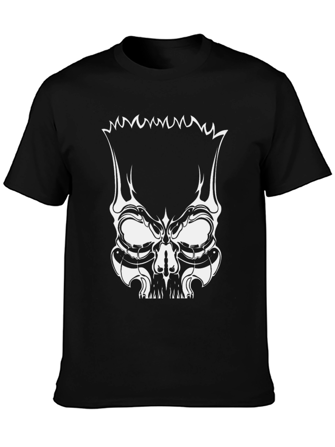 Black Skull Bart Graphic Tee - Mens Black T-Shirt view 3