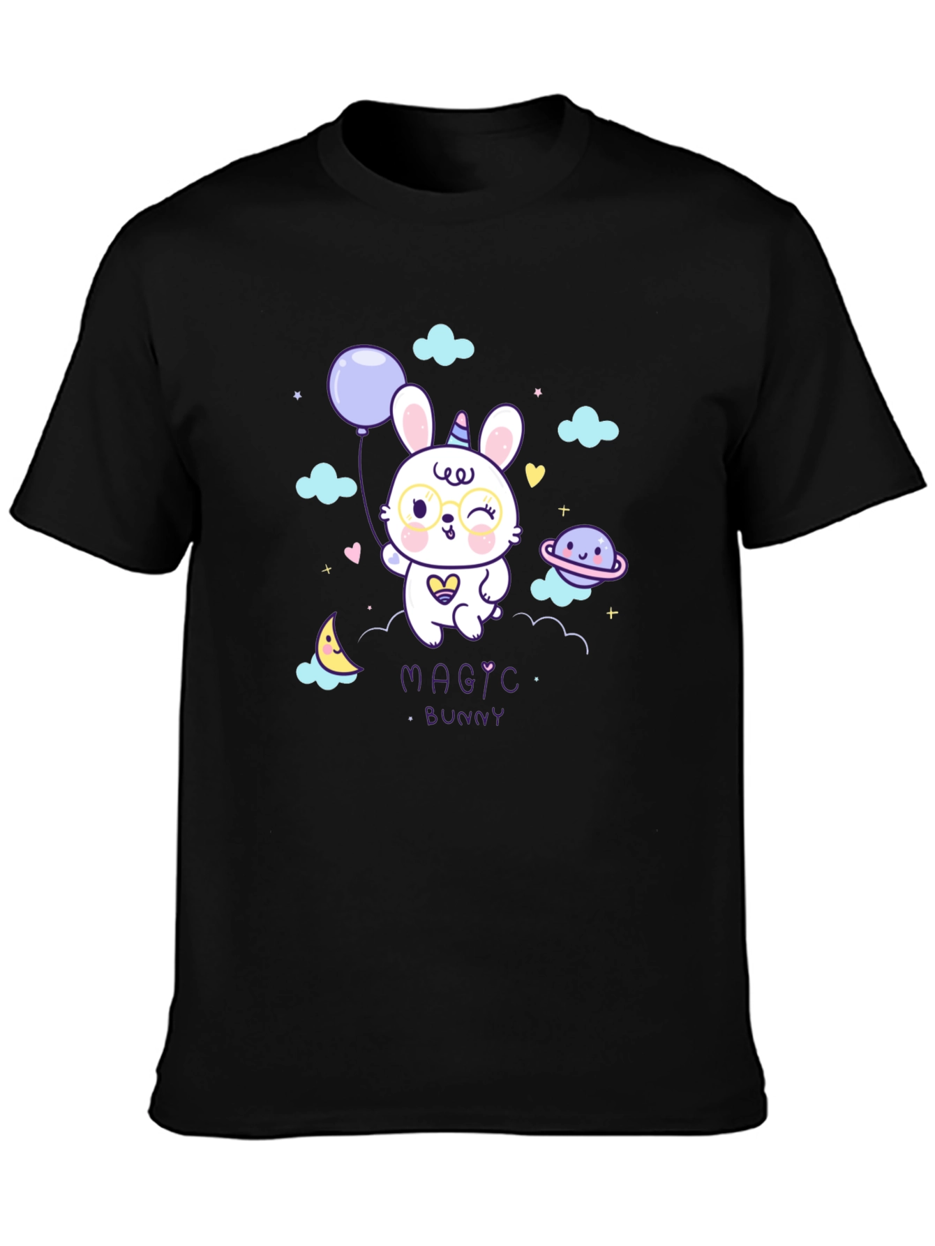 Black Magic Bunny Graphic Tee view 3