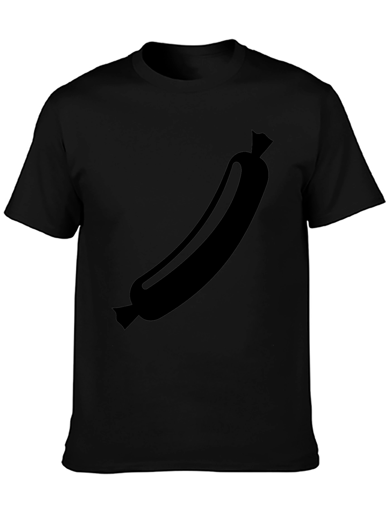 Black Black Sausage Graphic Tee - Funny Food Shirt view 3