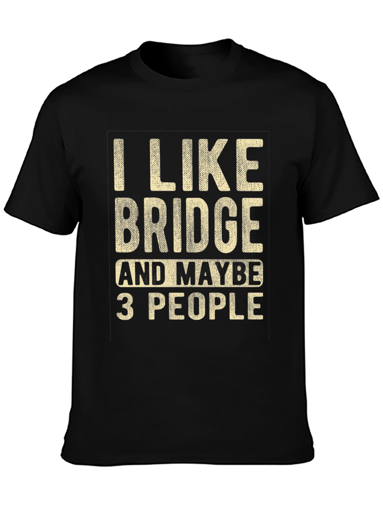 Black Bridge & People T-Shirt - Humorous Casual Wear view 3