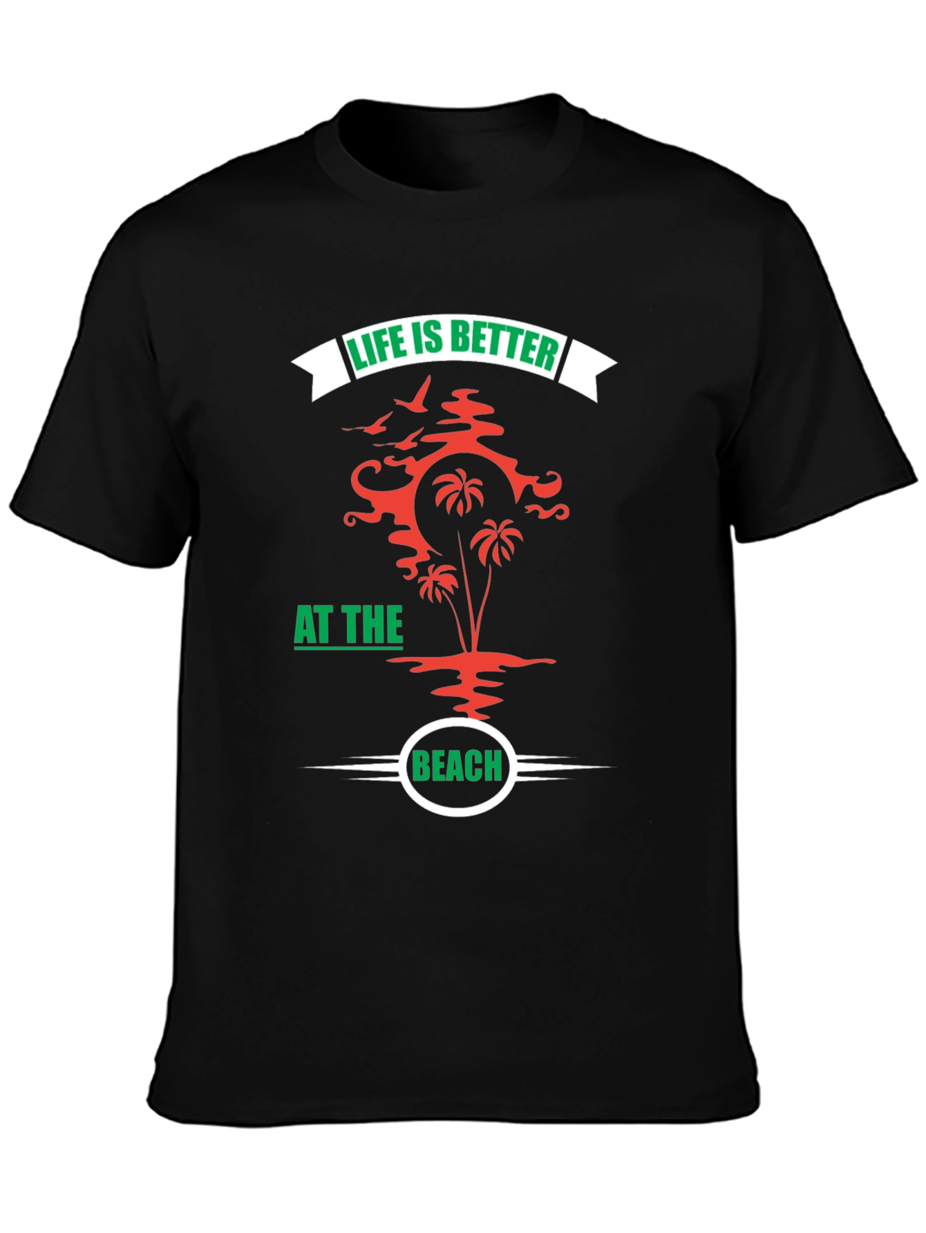 Black Life Is Better At The Beach Graphic Tee view 3