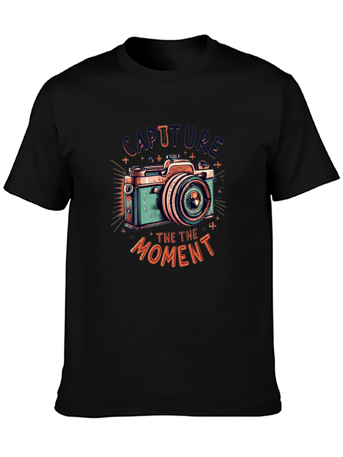 Black Retro Camera Graphic Tee - Capture the Moment view 3