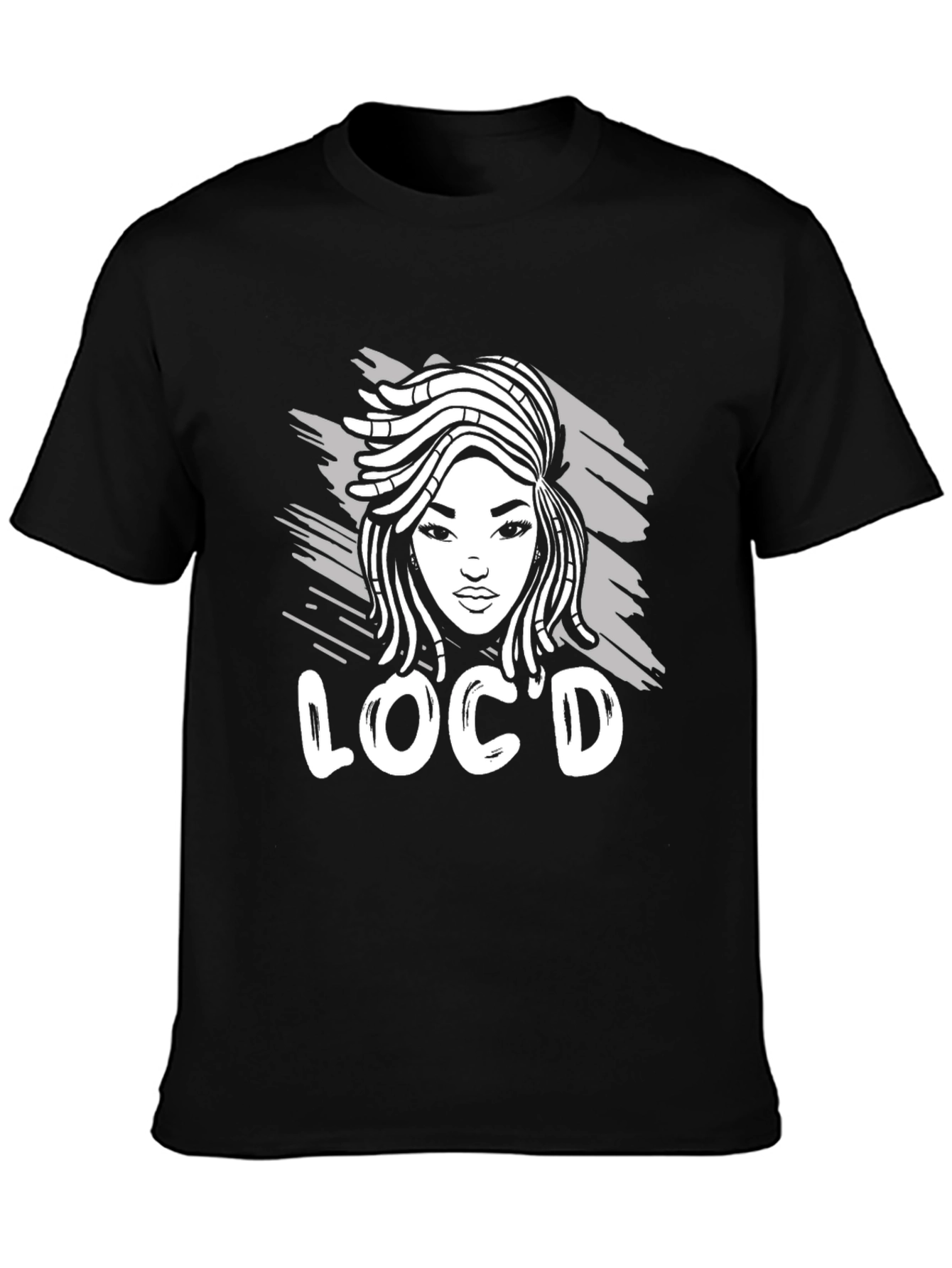Black Loc'd Women's Graphic T-Shirt - Black view 3