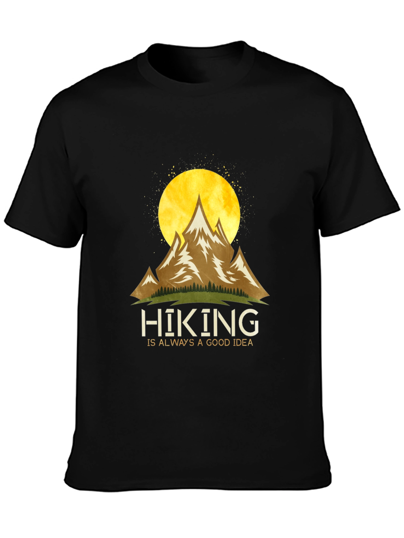 Black Hiking is Always a Good Idea T-Shirt view 3