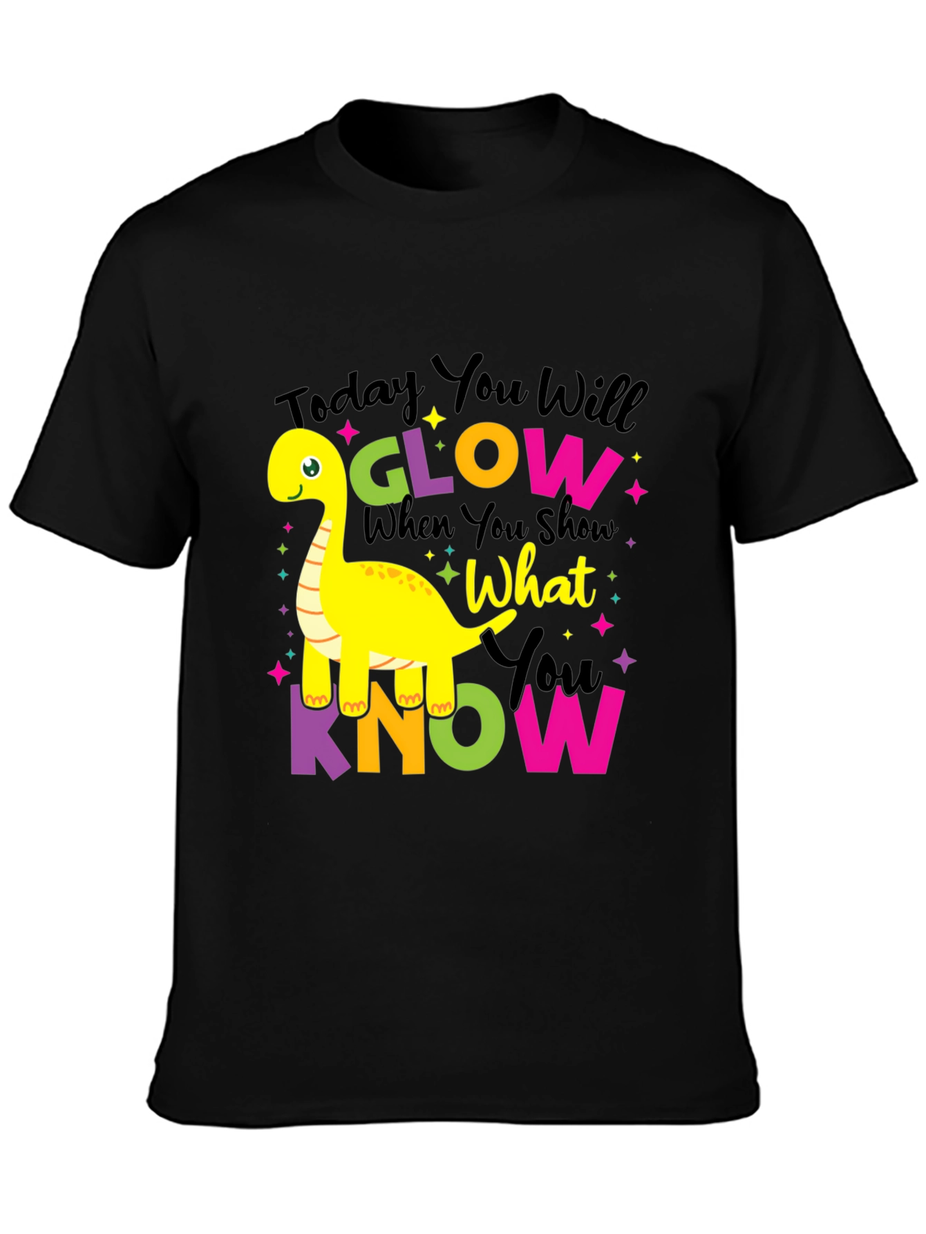 Black Glow What You Know Dino T-Shirt view 3