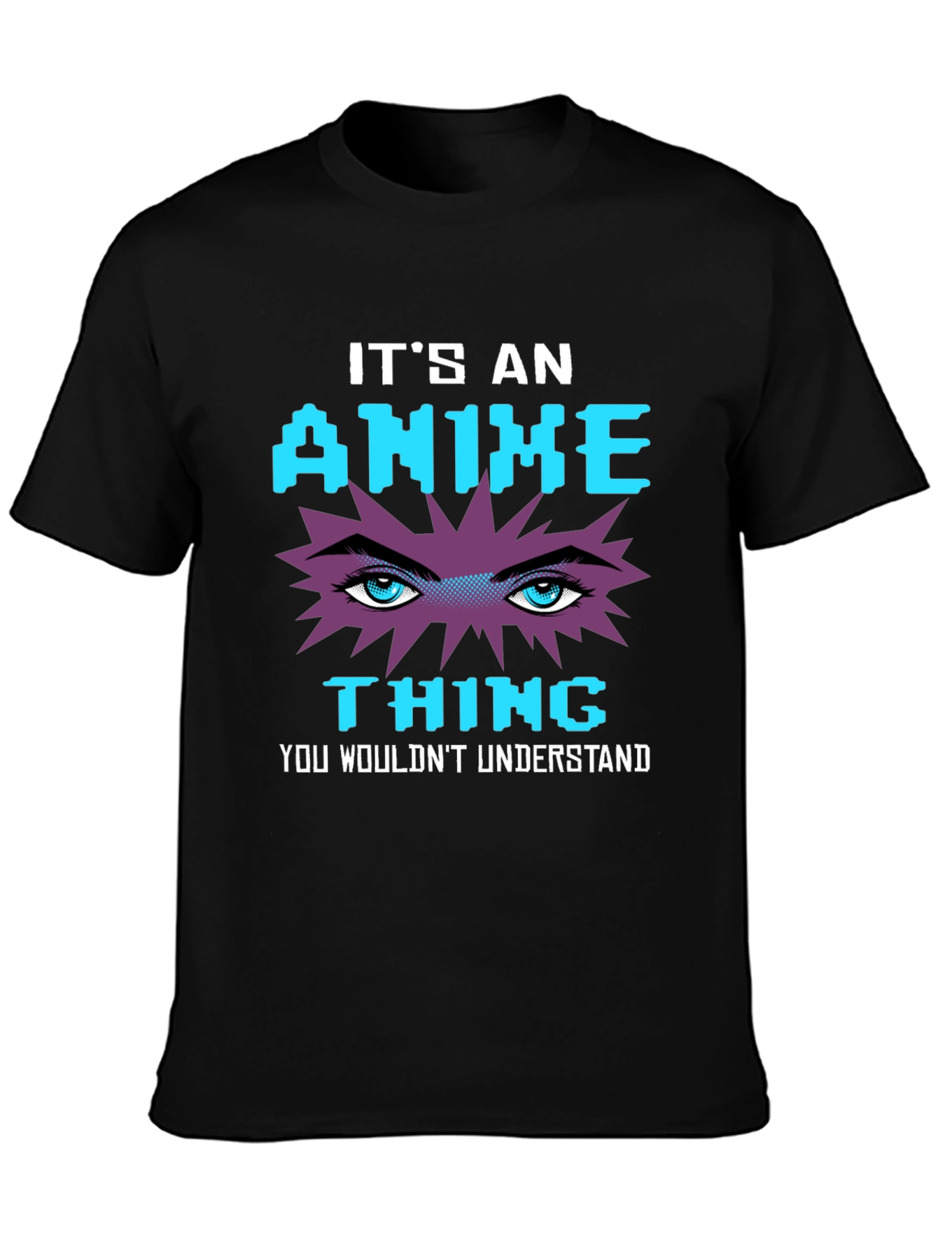Black Anime Thing Graphic T-Shirt - Geeky Style view 3