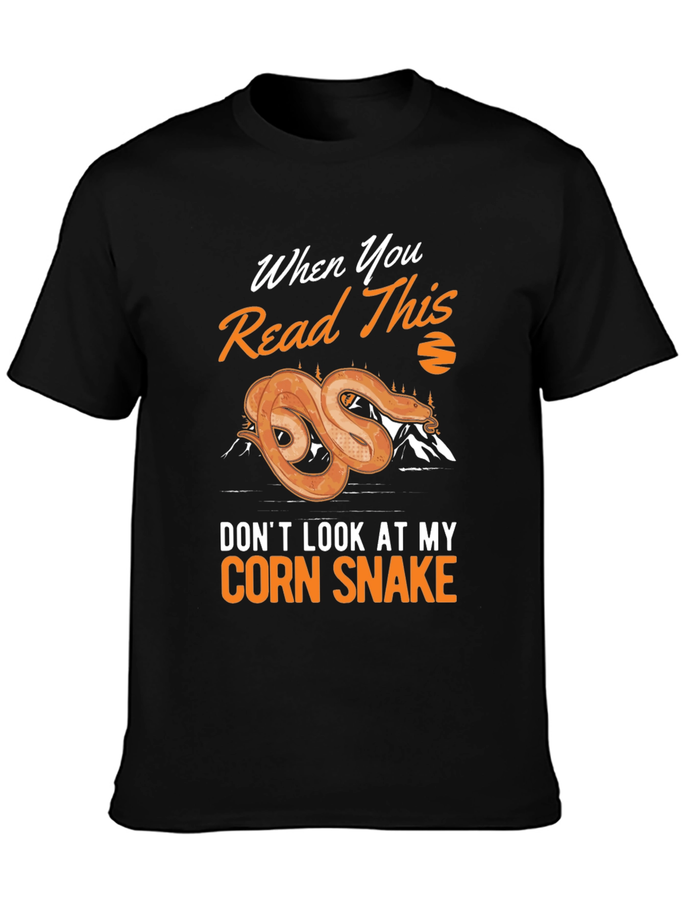 Black Corn Snake Novelty Graphic Tee view 3