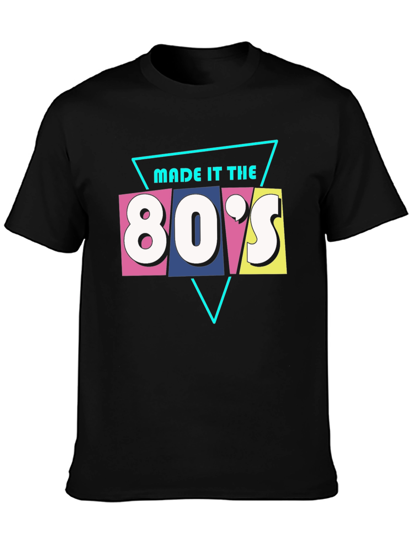 Black Made it the 80s Graphic Tee - Retro Style view 3
