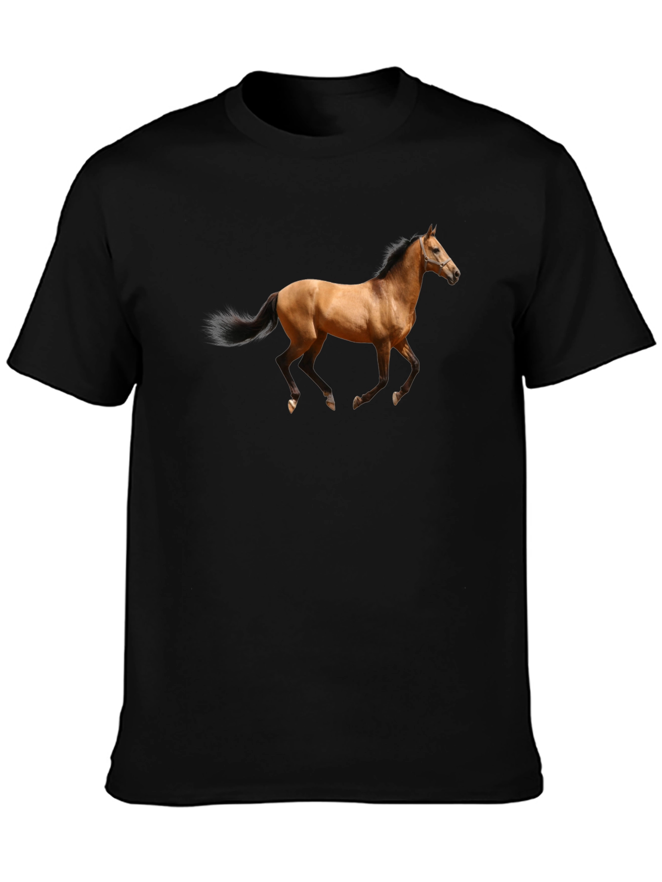 Black Horse Graphic Black T-Shirt view 3