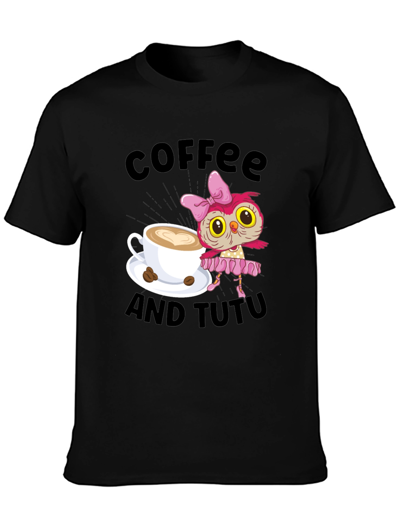 Black Coffee and Tutu Graphic Tee view 3