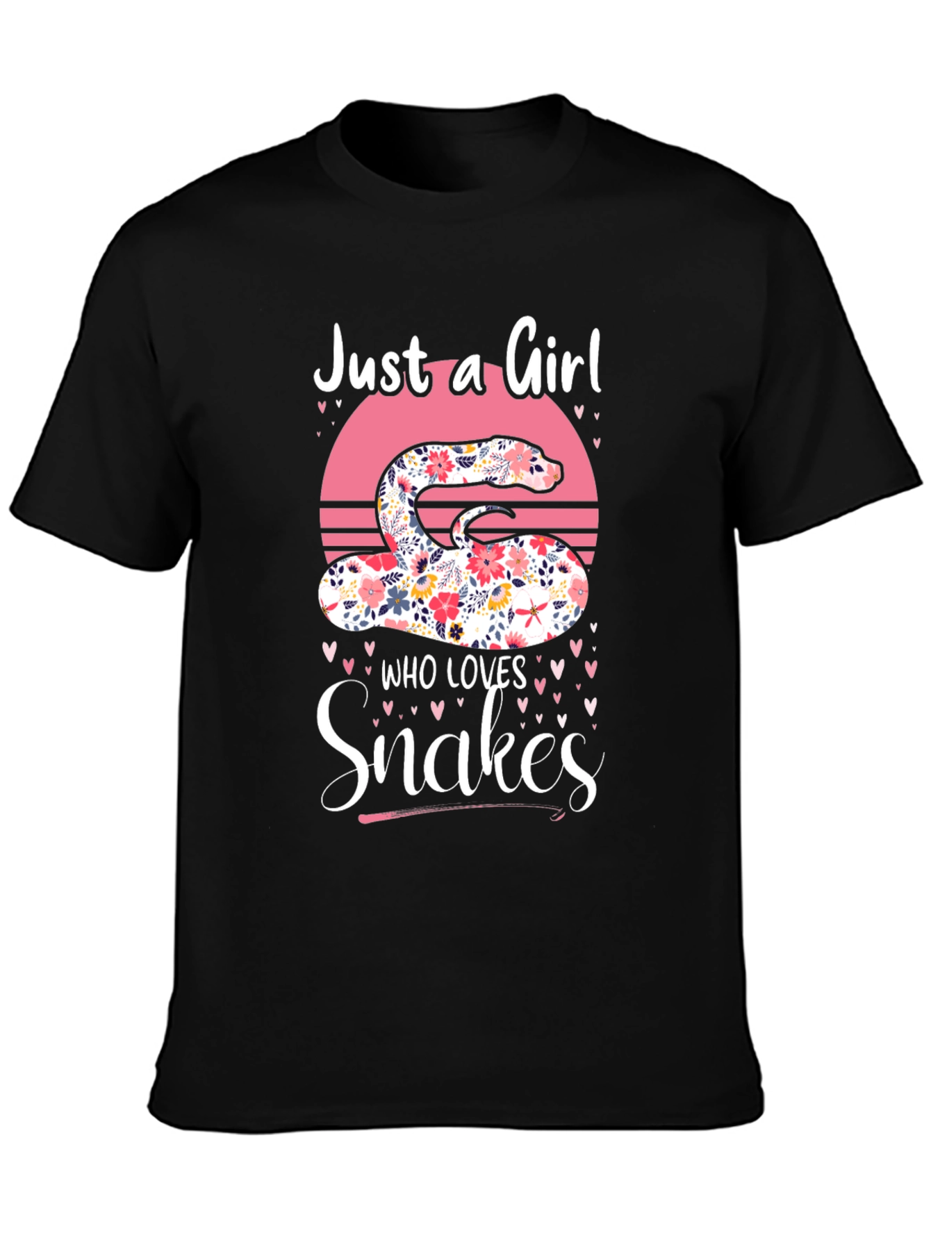 Black Floral Snake Lover Graphic Tee - Women's view 3