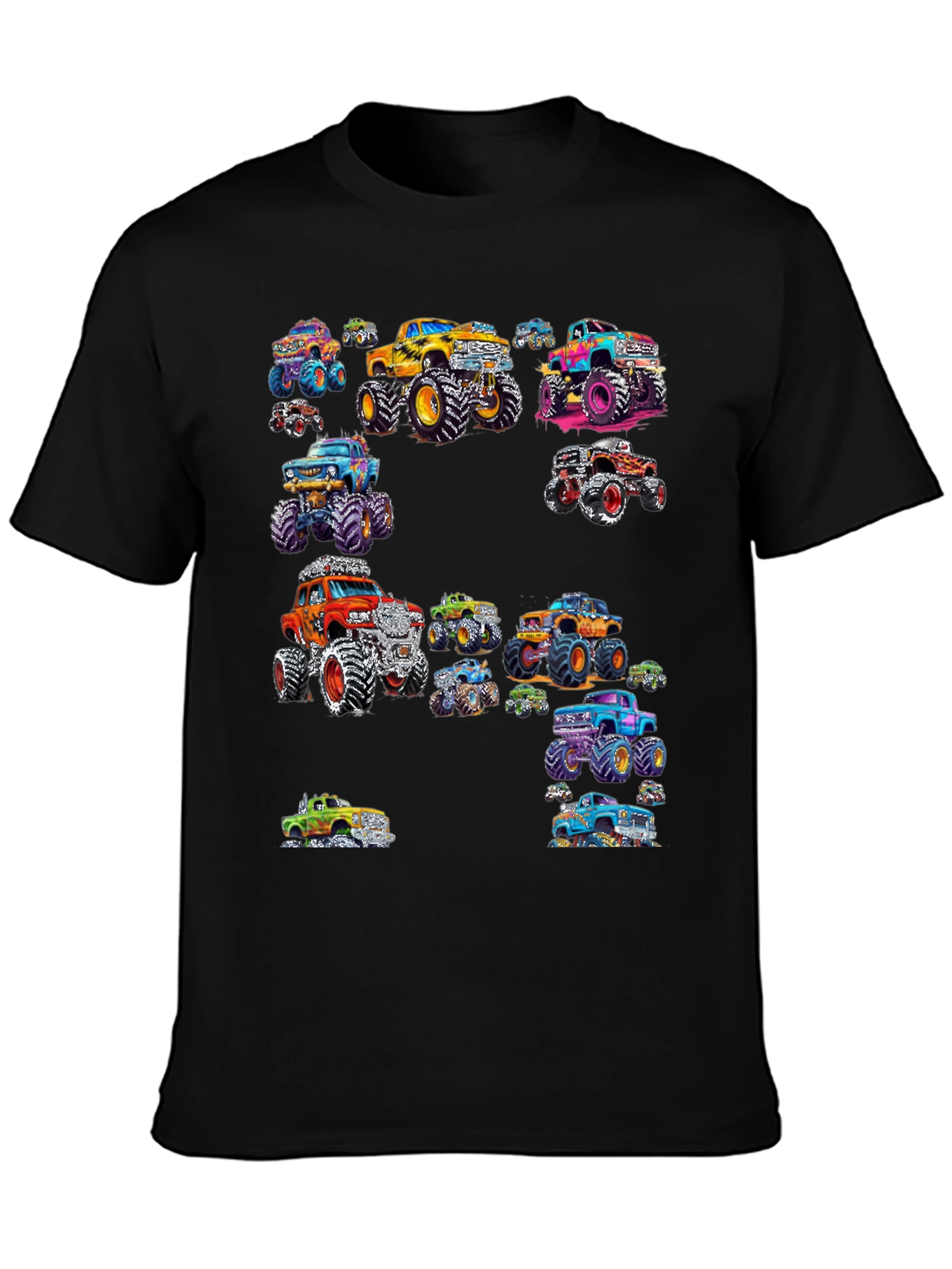 Black Monster Truck Rally Graphic T-Shirt view 3