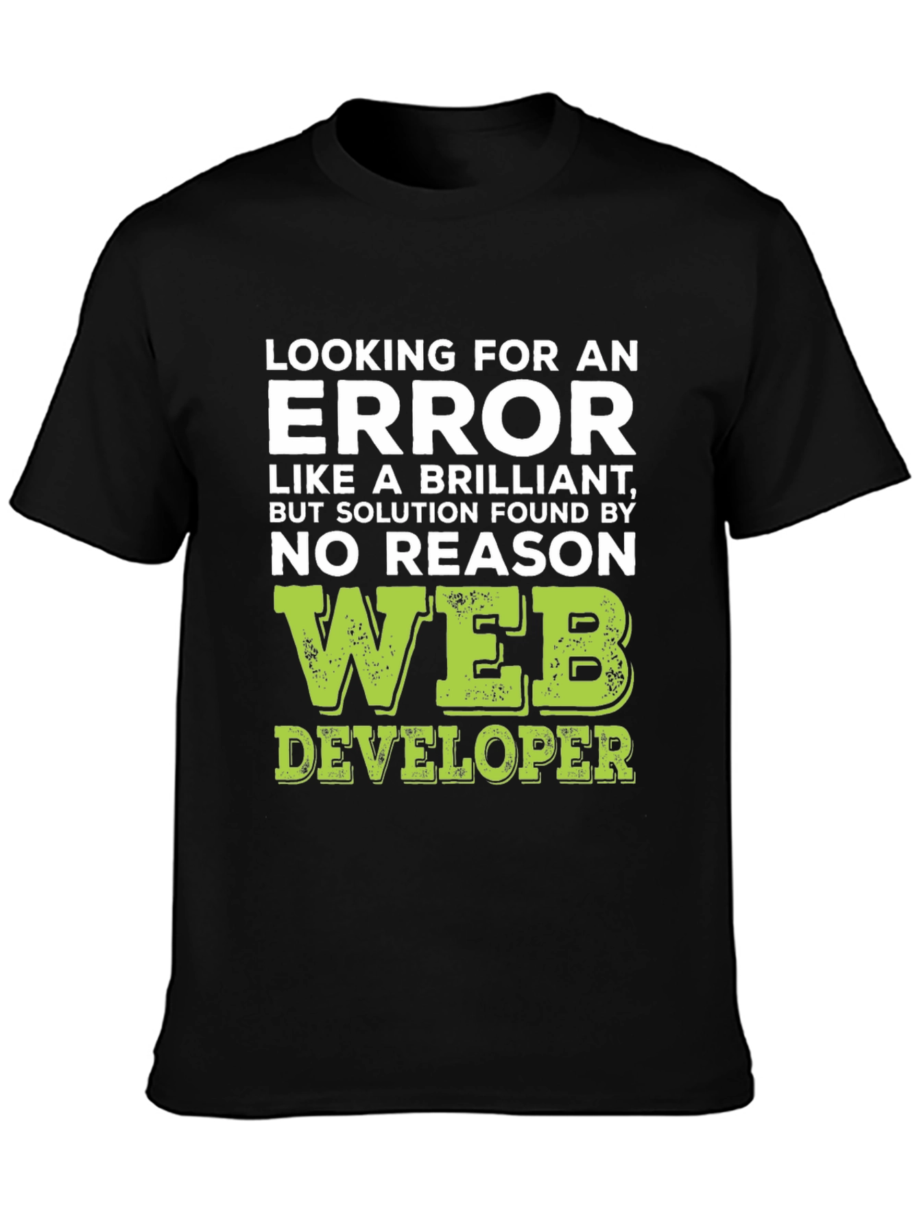 Black Web Developer T-Shirt: Finding Errors Brilliance view 3