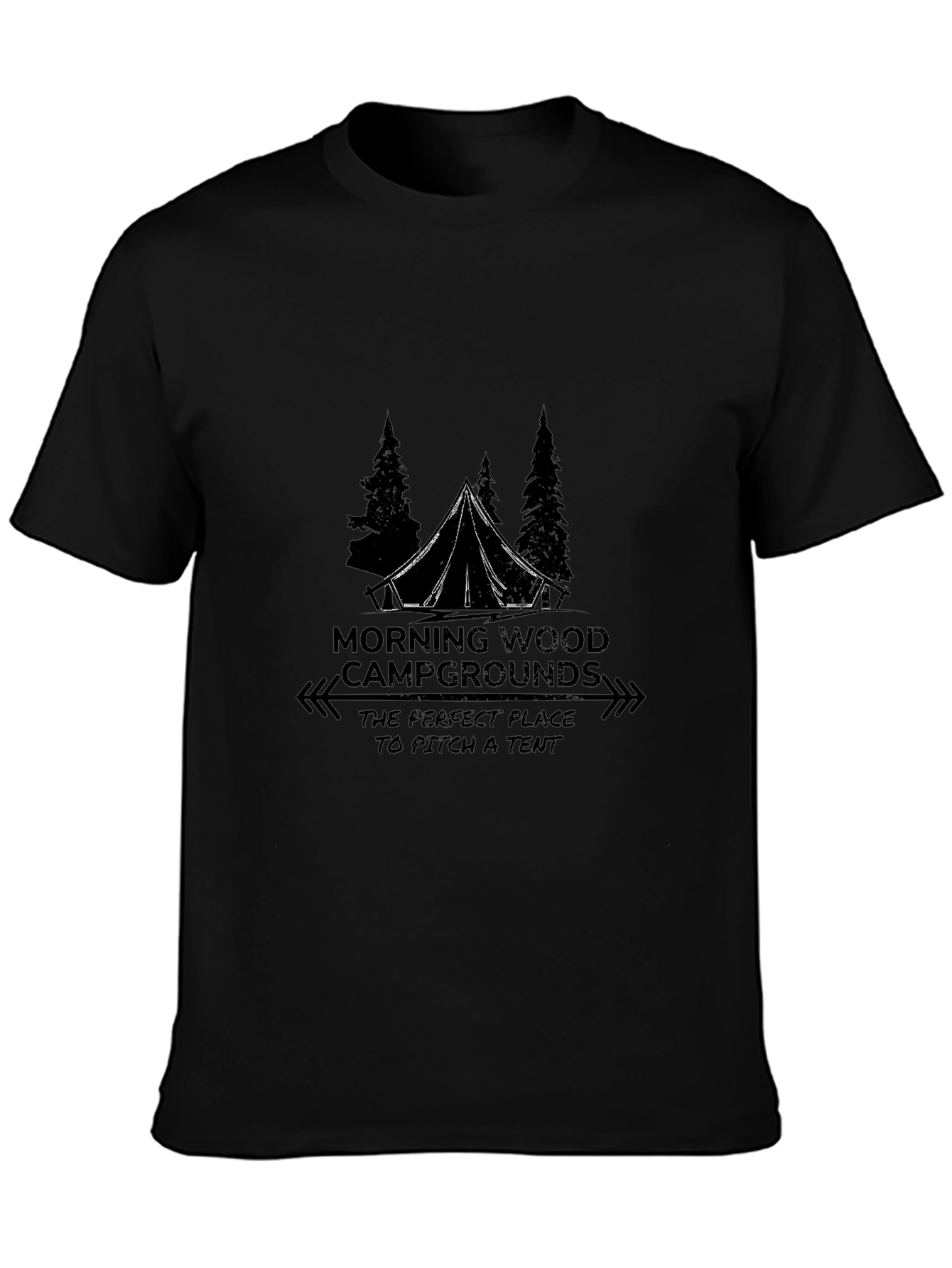 Black Morning Wood Campground Graphic Tee view 3