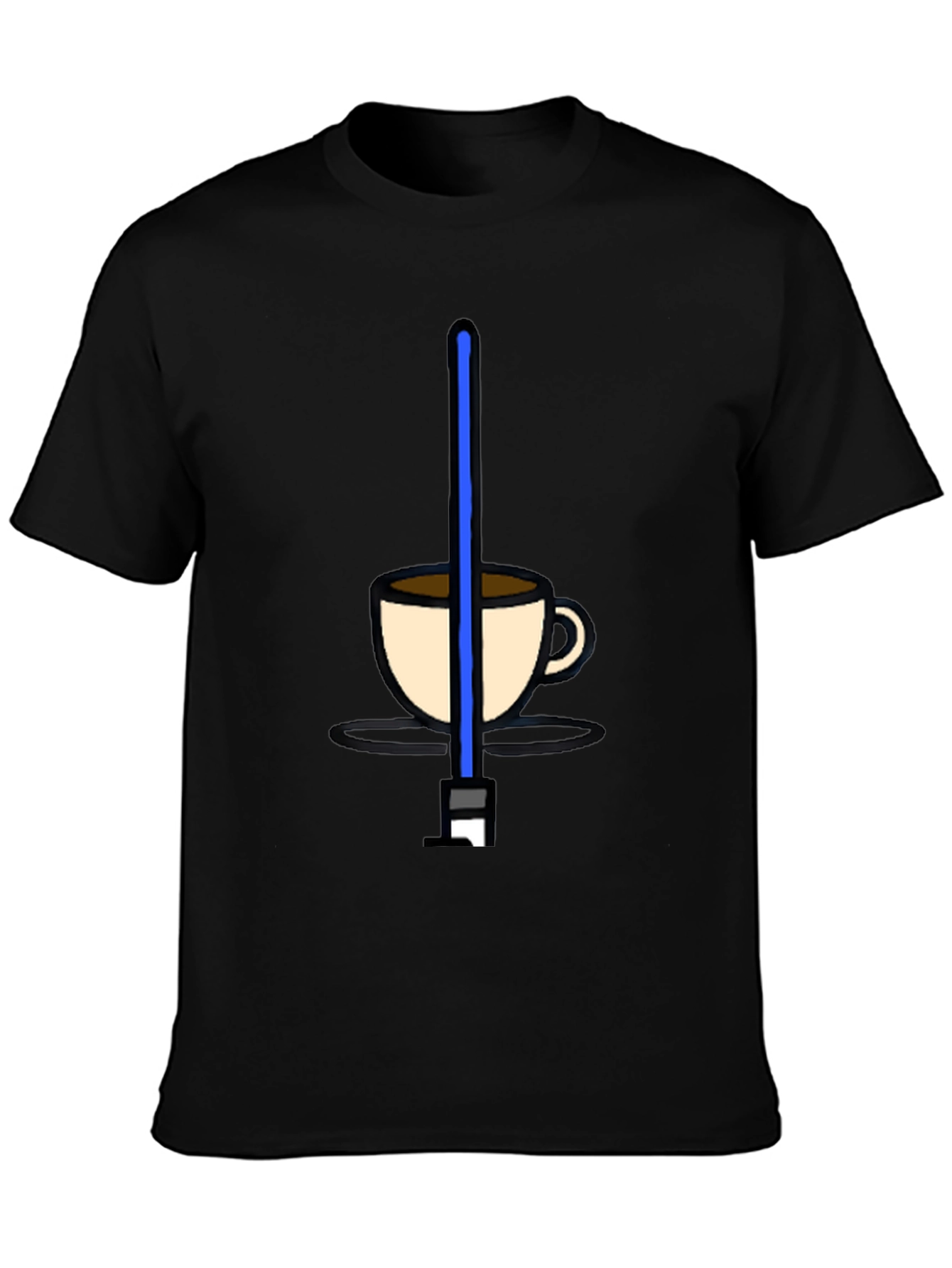 Black Star Wars Coffee T-Shirt - Funny Sci-Fi Tee view 3
