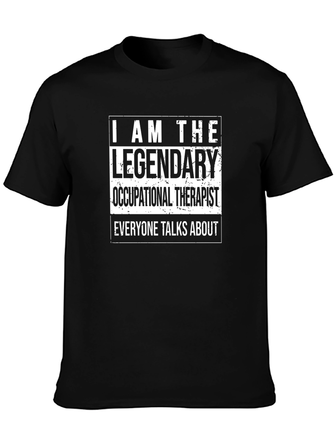 Black Legendary Occupational Therapist T-Shirt view 3