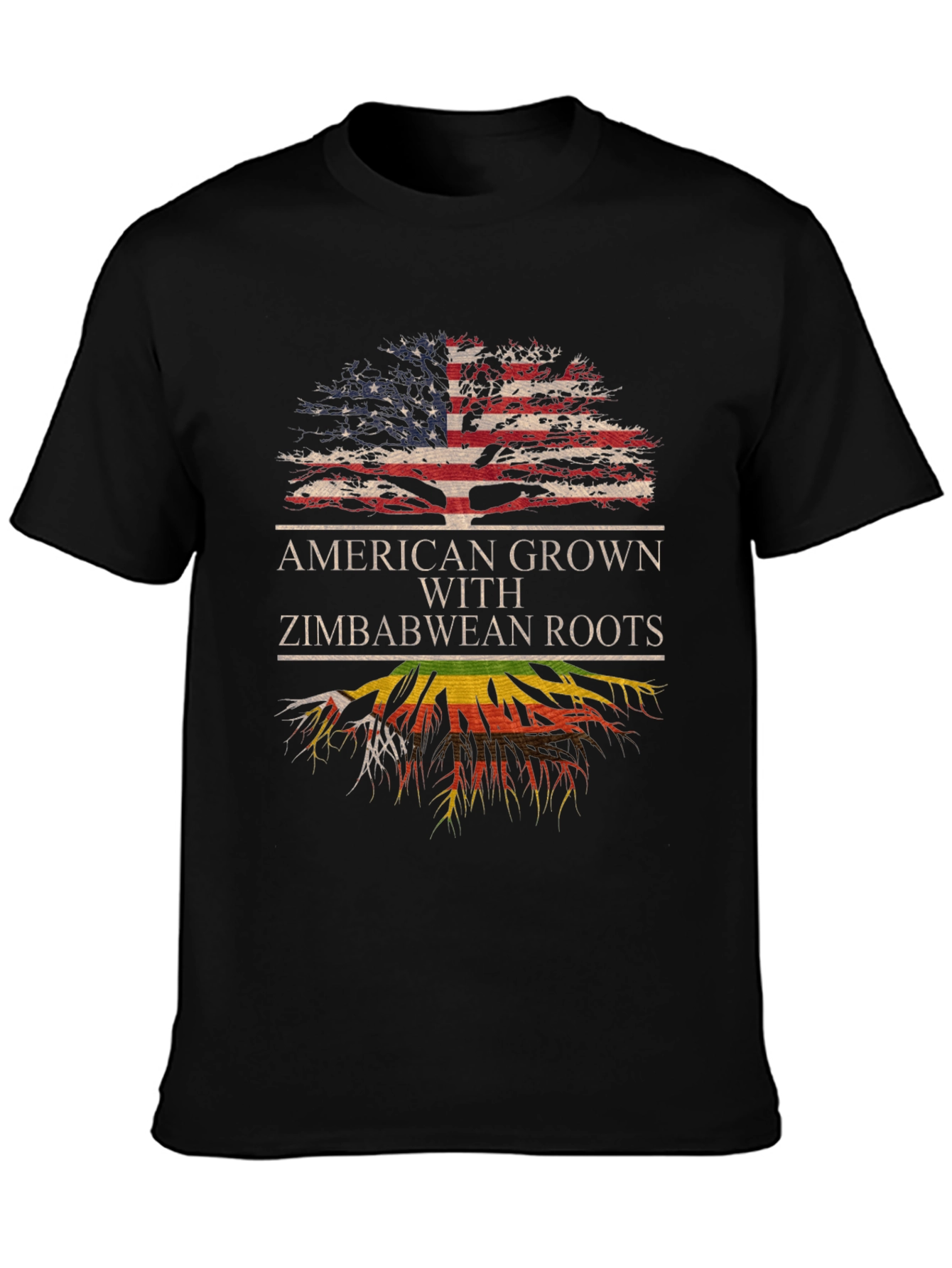 American Grown Zimbabwean Roots Graphic Tee - 3