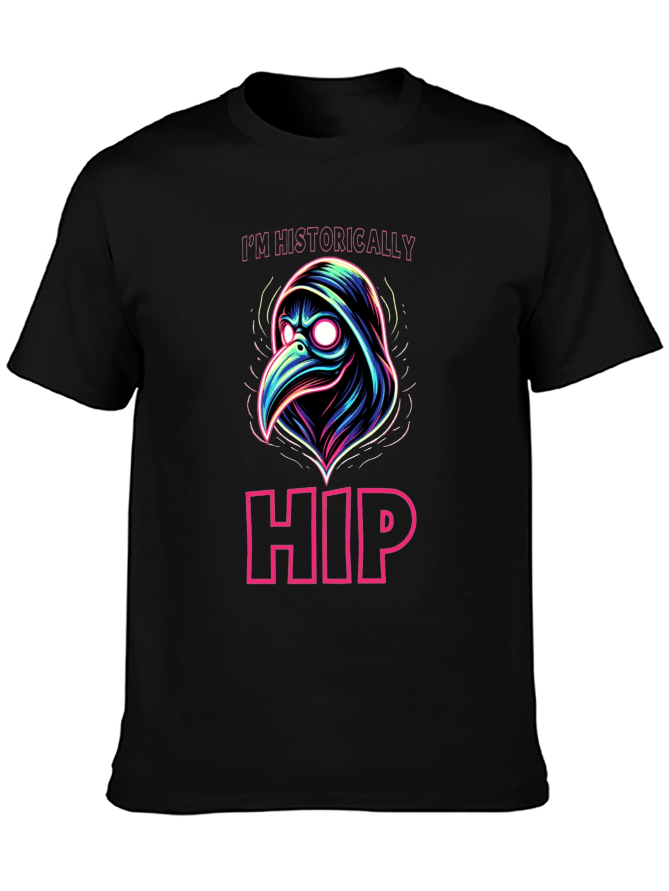 Black Historically Hip Plague Doctor Graphic Tee view 3