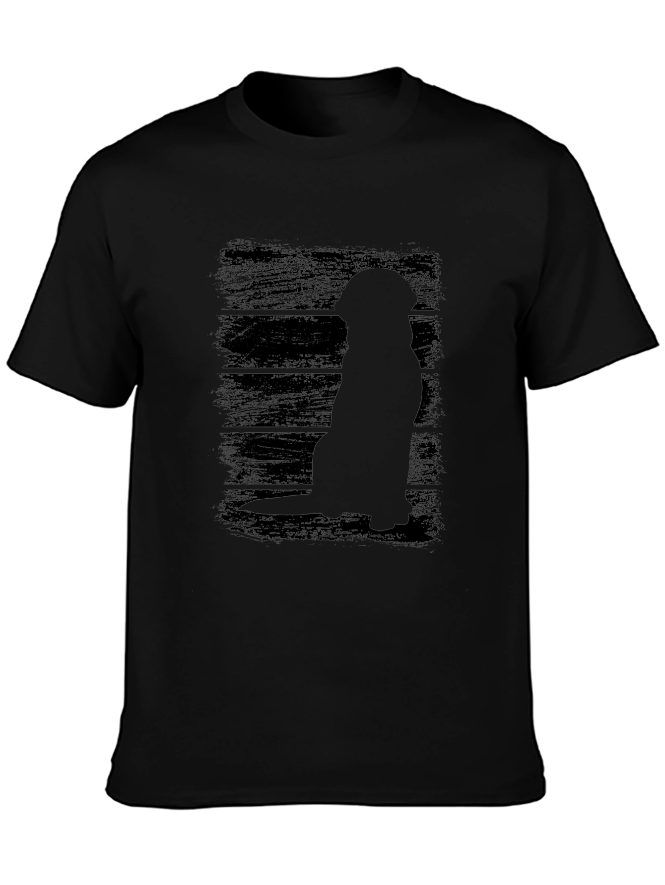 Black Black Dog Silhouette Graphic T-Shirt view 3