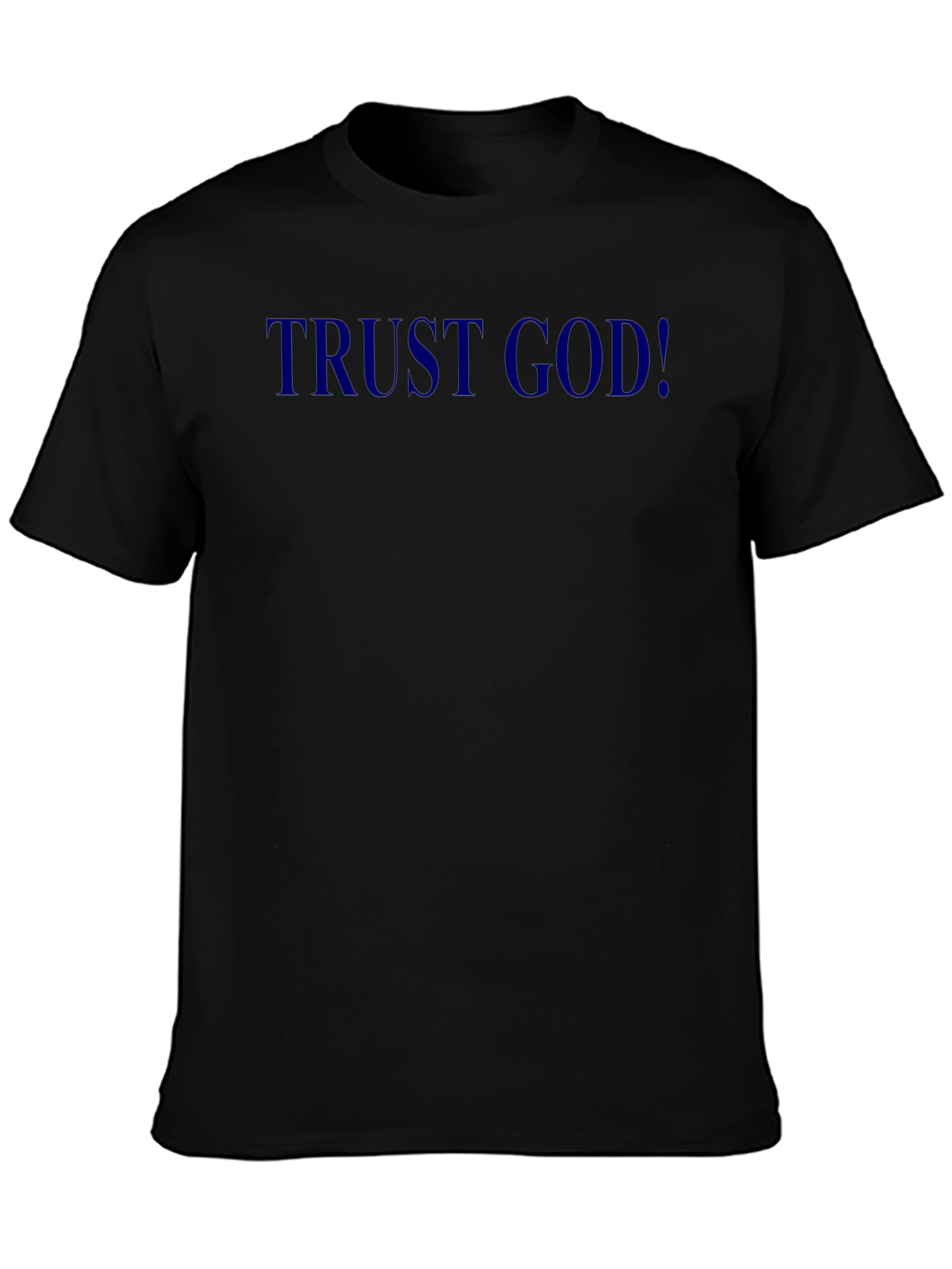 Black Trust God! Black Crewneck T-Shirt view 3