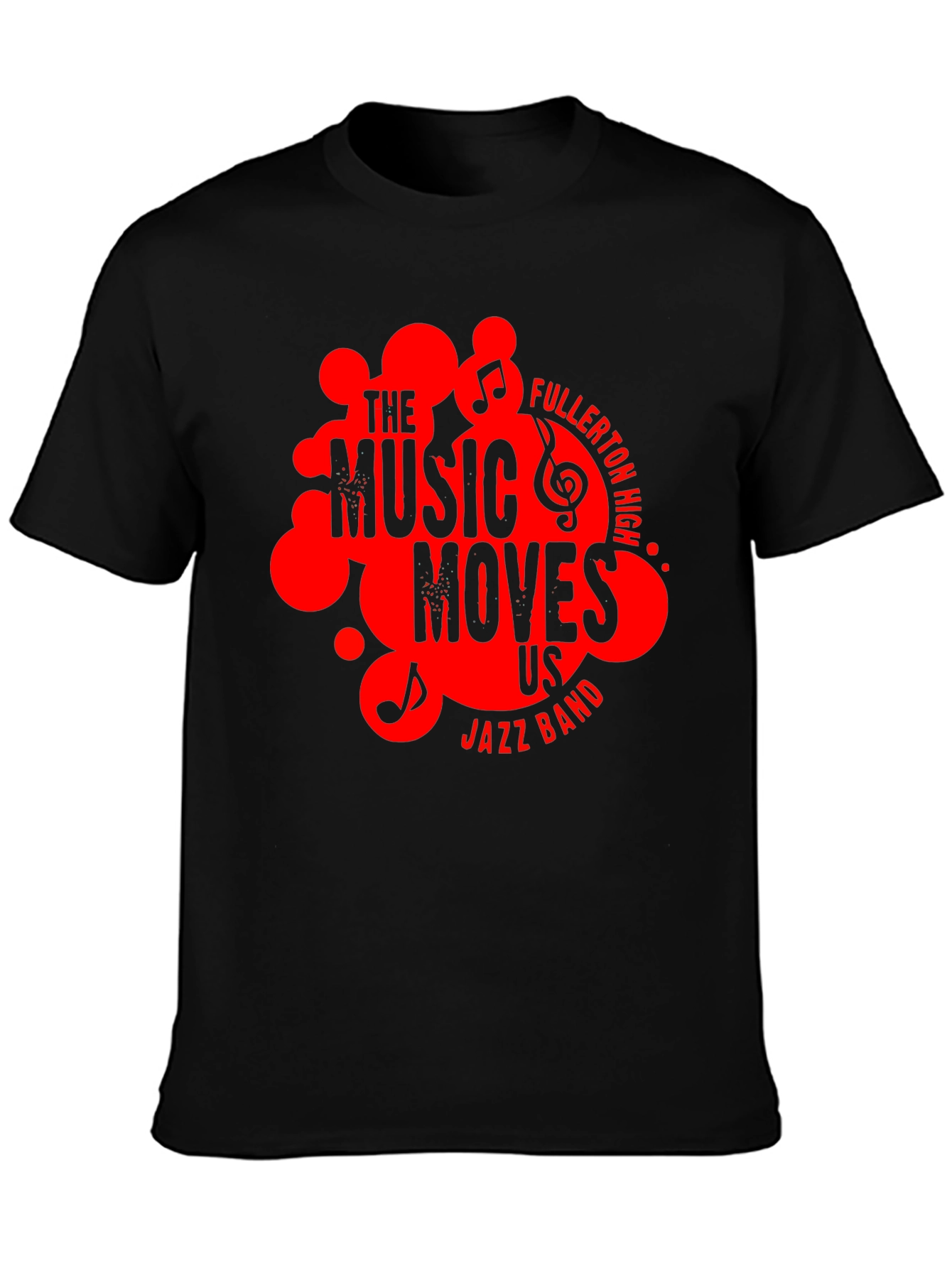 Black The Music Moves Us Jazz Band T-Shirt view 3
