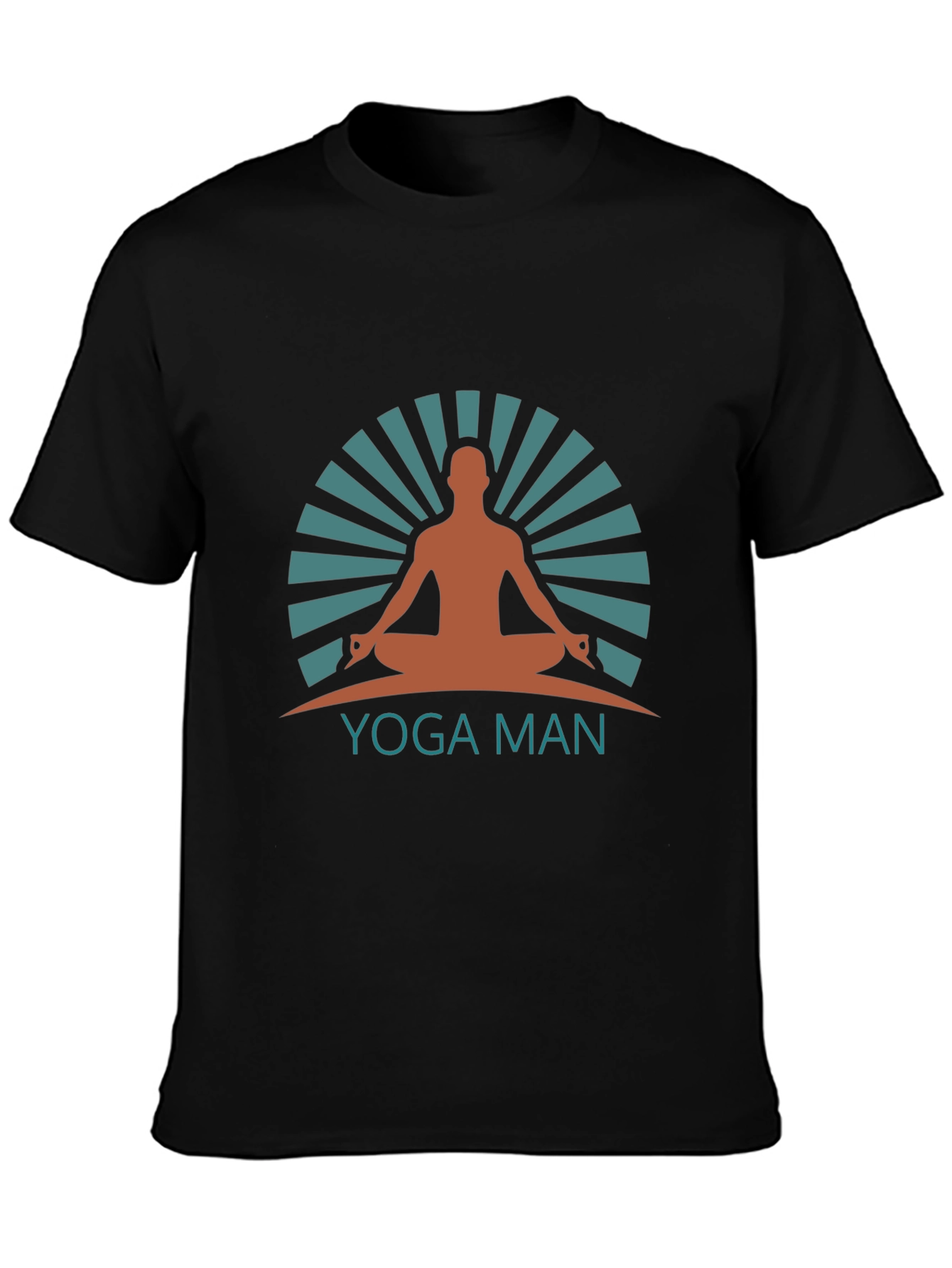 Black Yoga Man Graphic Tee - Meditate in Style view 3