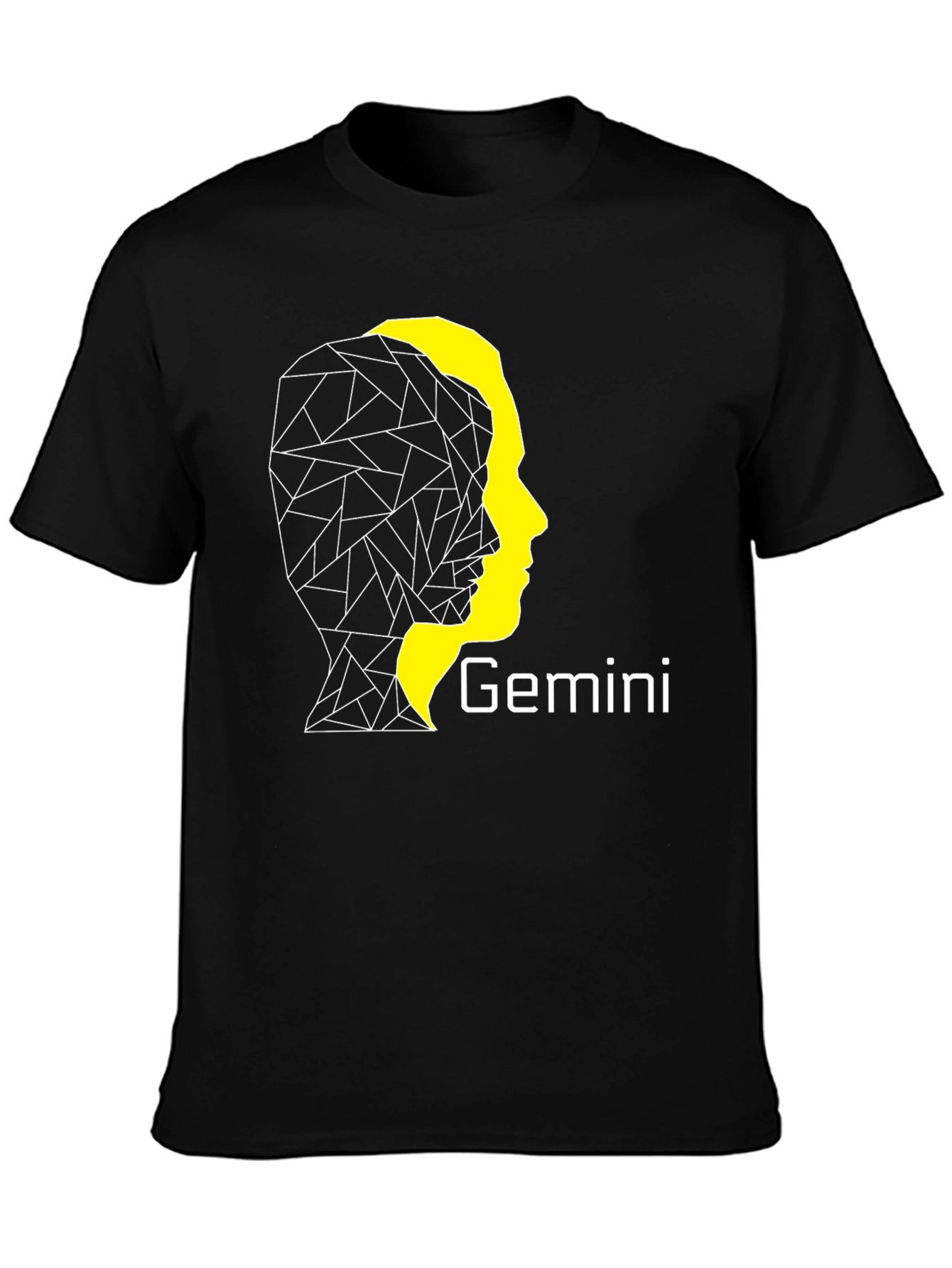 Black Gemini Zodiac T-Shirt - Stylish Black Tee view 3