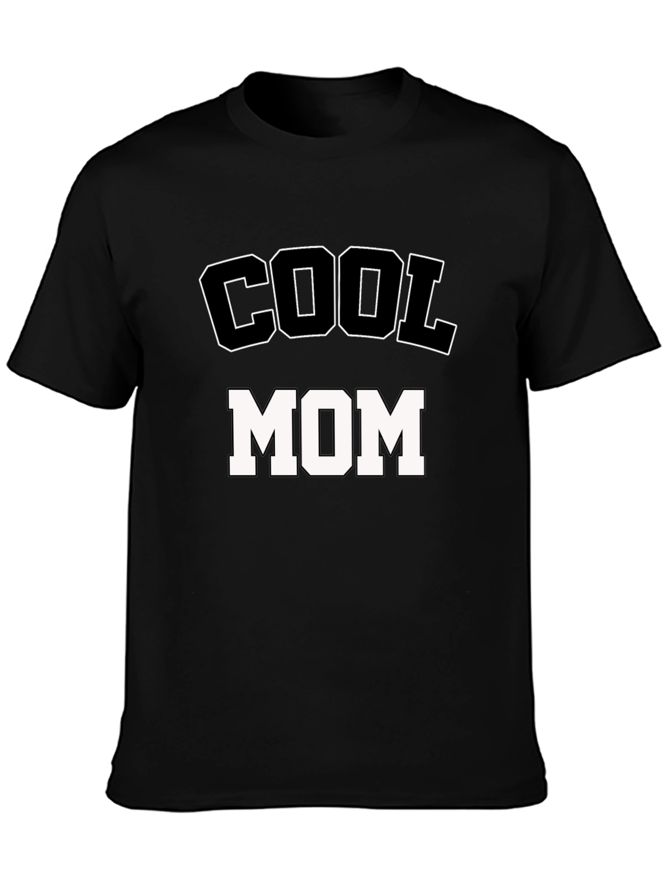 Black Cool Mom T-Shirt - Stylish Black Tee view 3