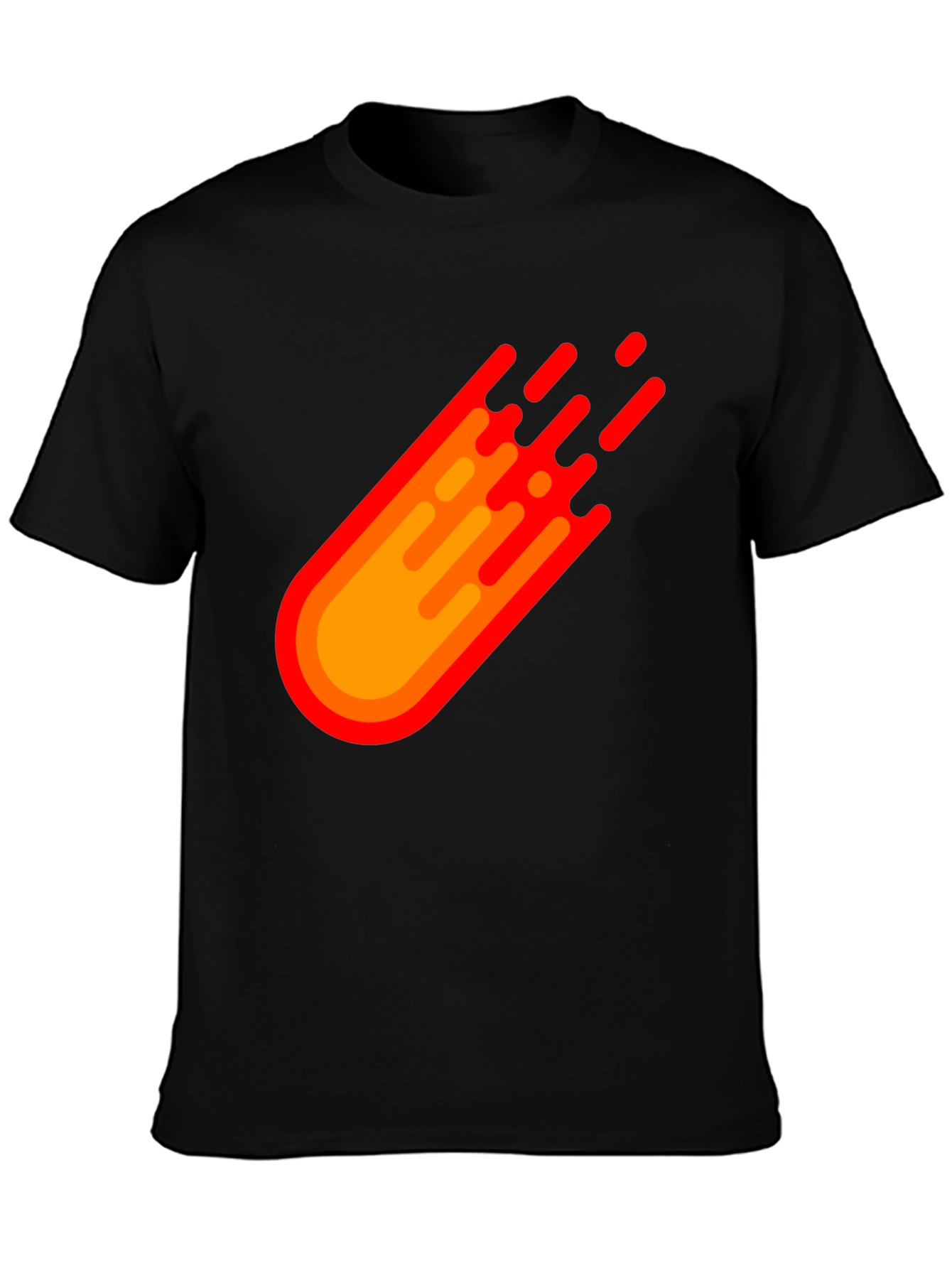 Black Bold Meteor Graphic Tee - Soft Black Cotton view 3