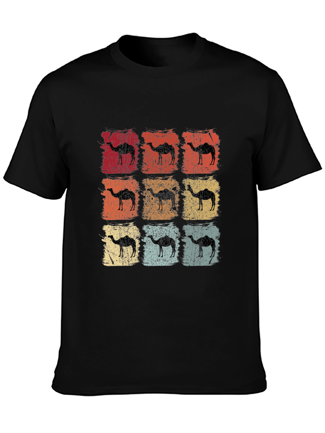 Black Retro Camel Graphic Tee - Vintage Style view 3