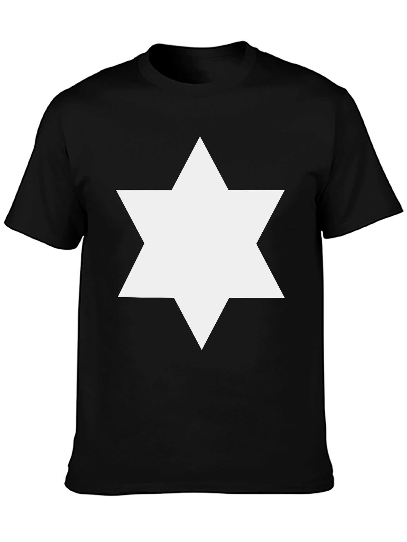 Black Star of David Graphic Tee - Black Cotton Blend view 3