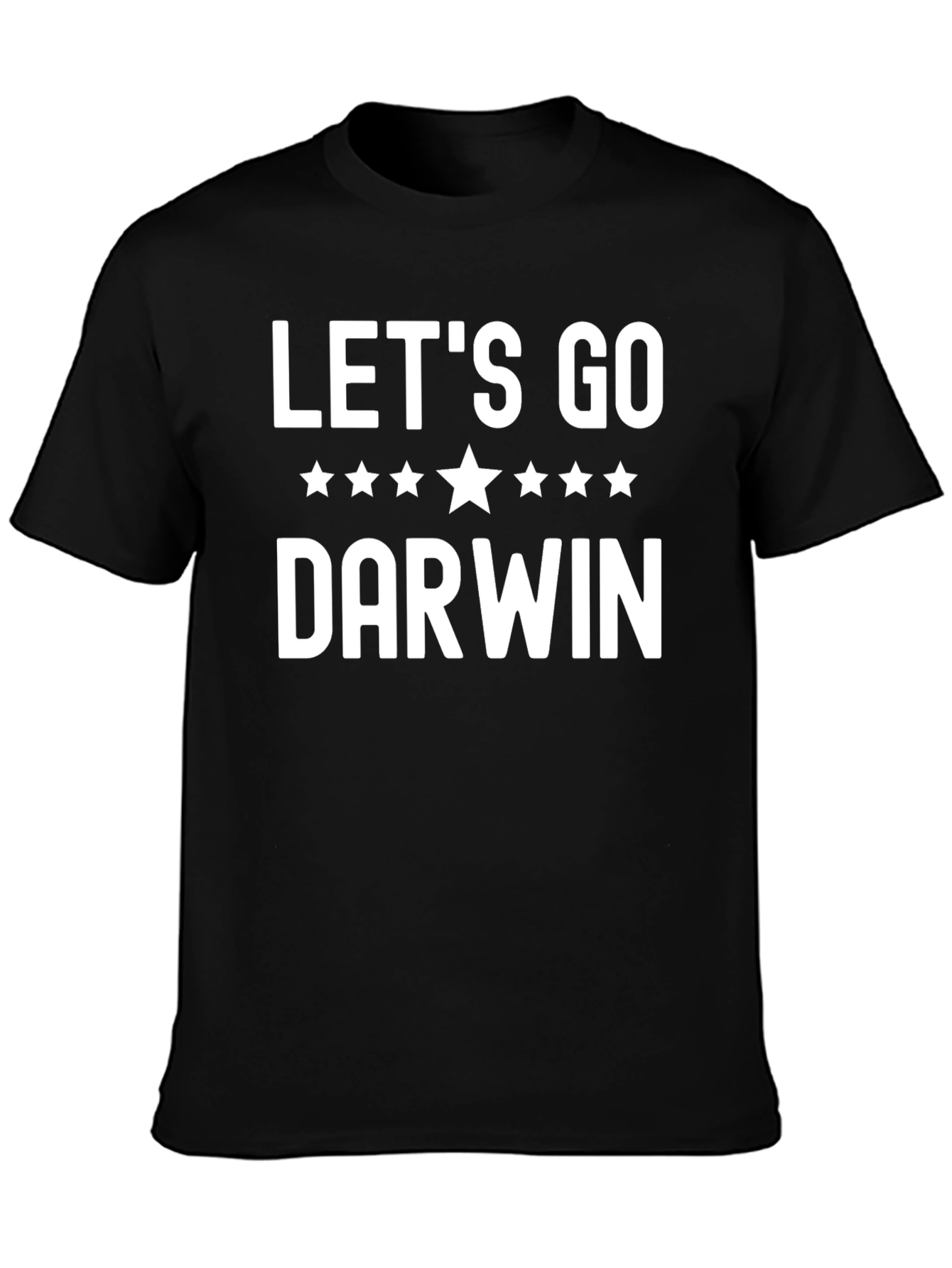 Black Let's Go Darwin Black T-Shirt view 3