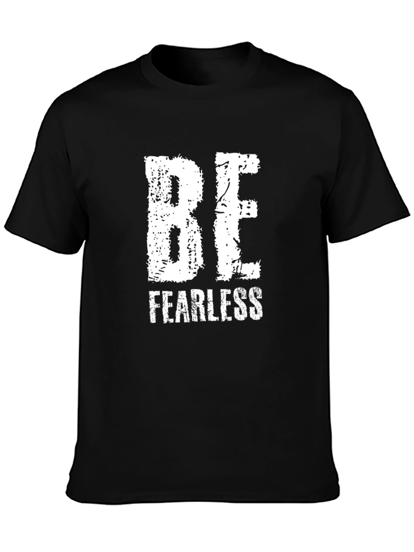 Black Be Fearless Black Graphic T-Shirt view 3