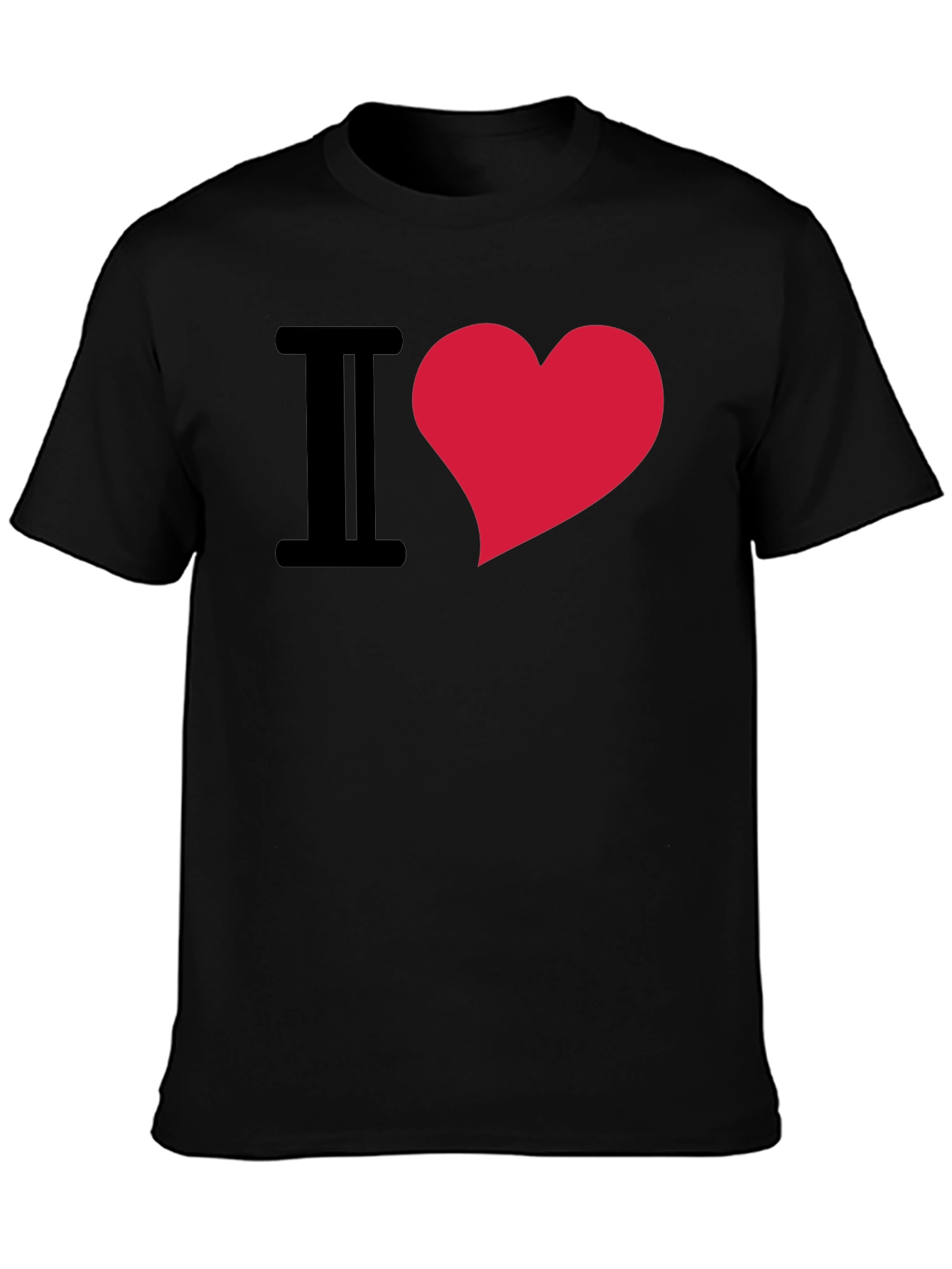 Black I Heart Graphic Tee - Trendy & Comfortable view 3