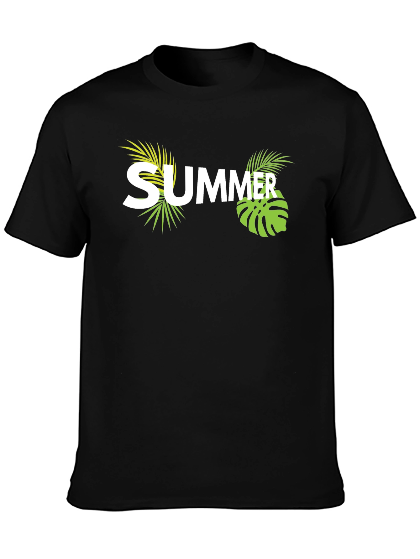 Black Summer Vibes Graphic T-Shirt - Casual Black Tee view 3