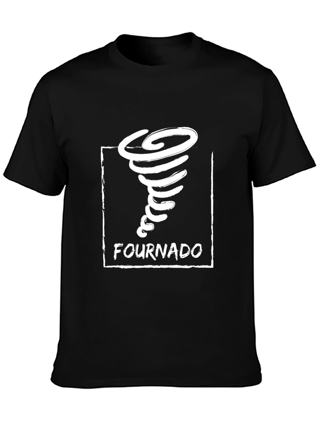 Black Fournado Graphic Tee - Quirky Tornado Design view 3
