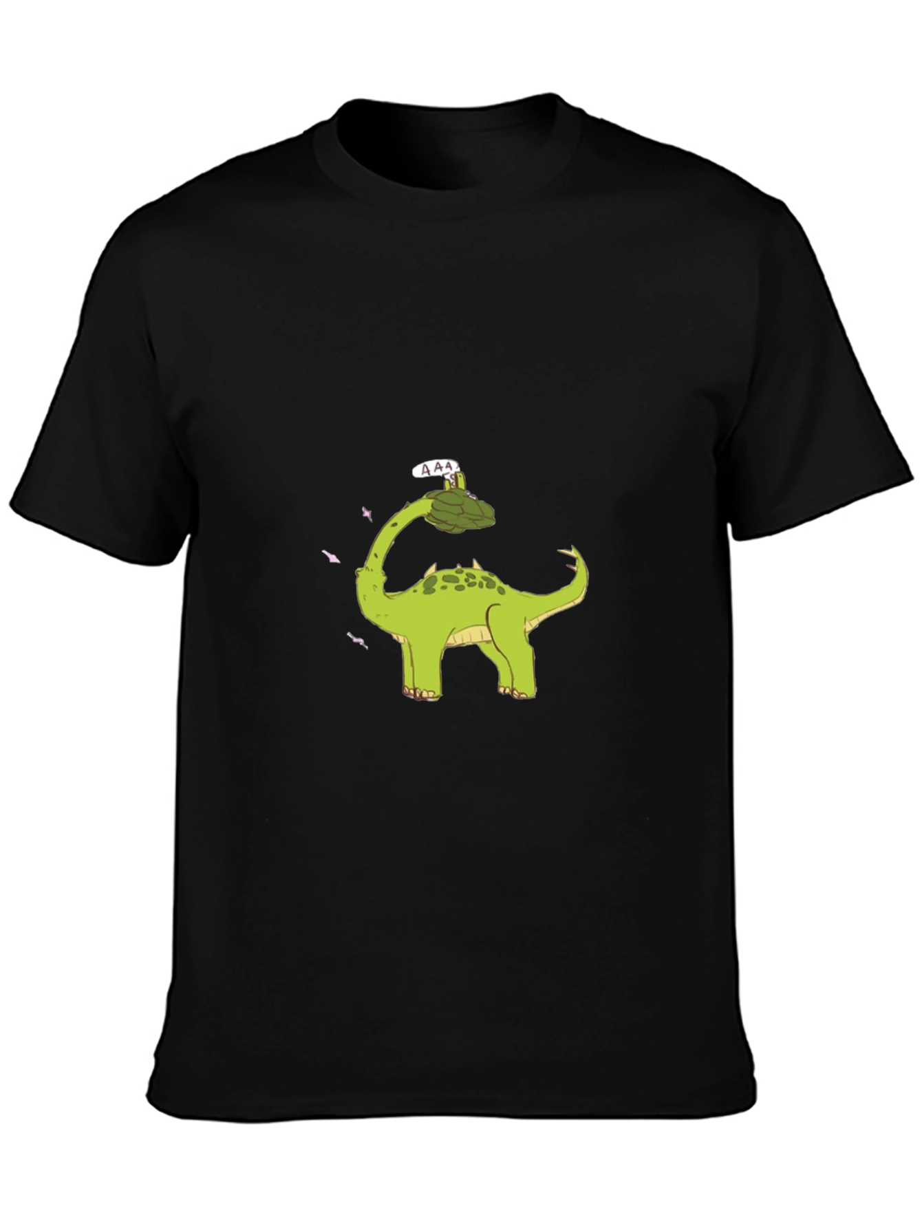 Black Dinosaur Graphic Print T-Shirt - Black view 3