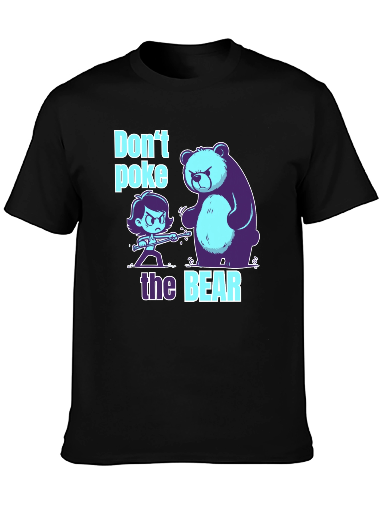 Black Don't Poke the Bear Graphic T-Shirt view 3
