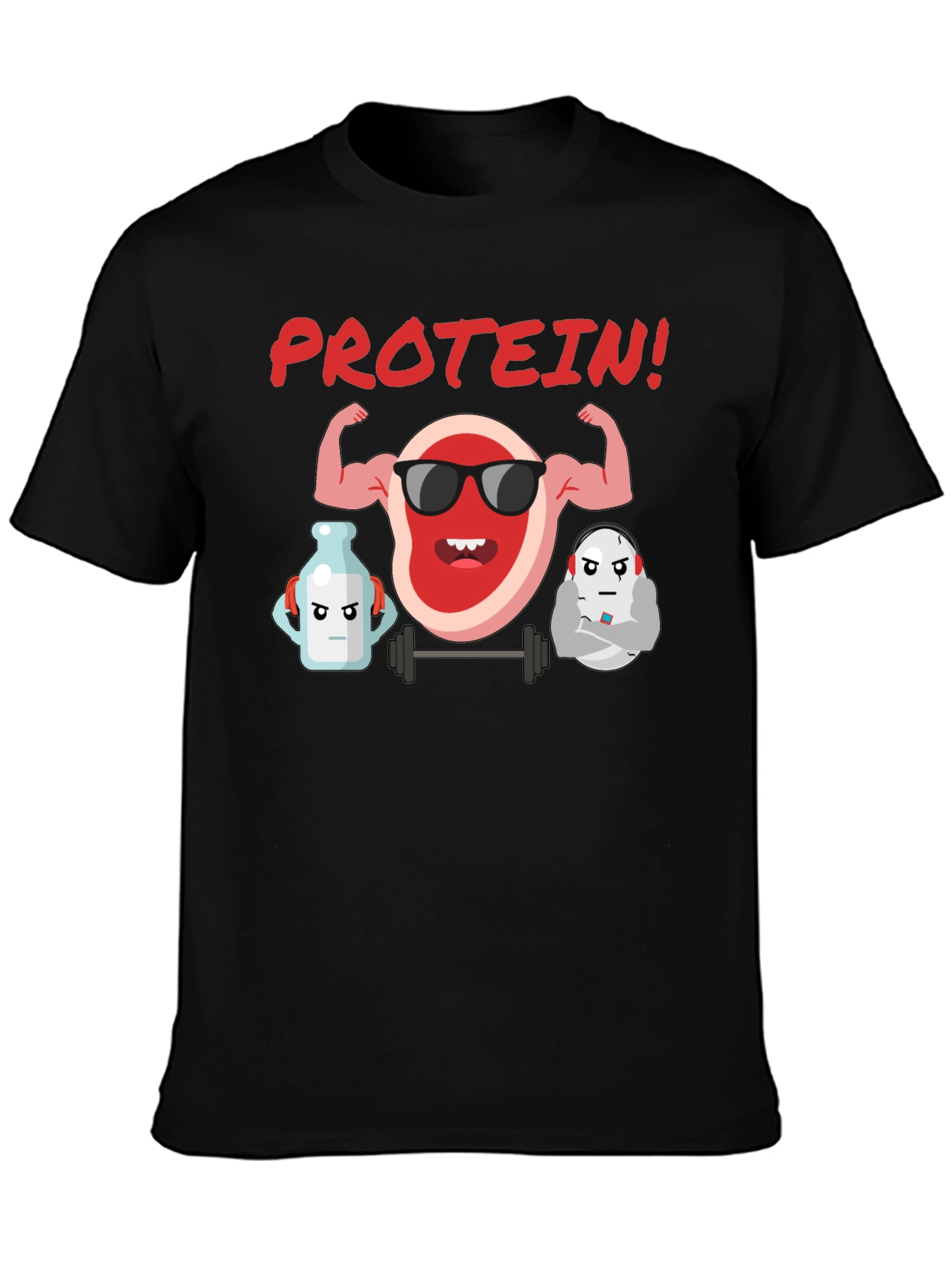 Black Protein Power Gym T-Shirt view 3