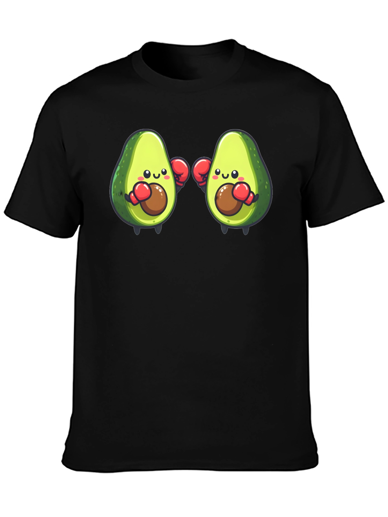 Black Avocado Boxer T-Shirt - Funny Cartoon Tee view 3