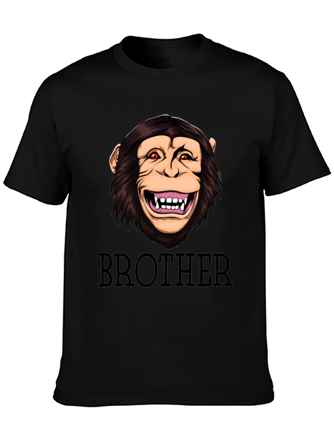 Black Brother Monkey Graphic T-Shirt view 3